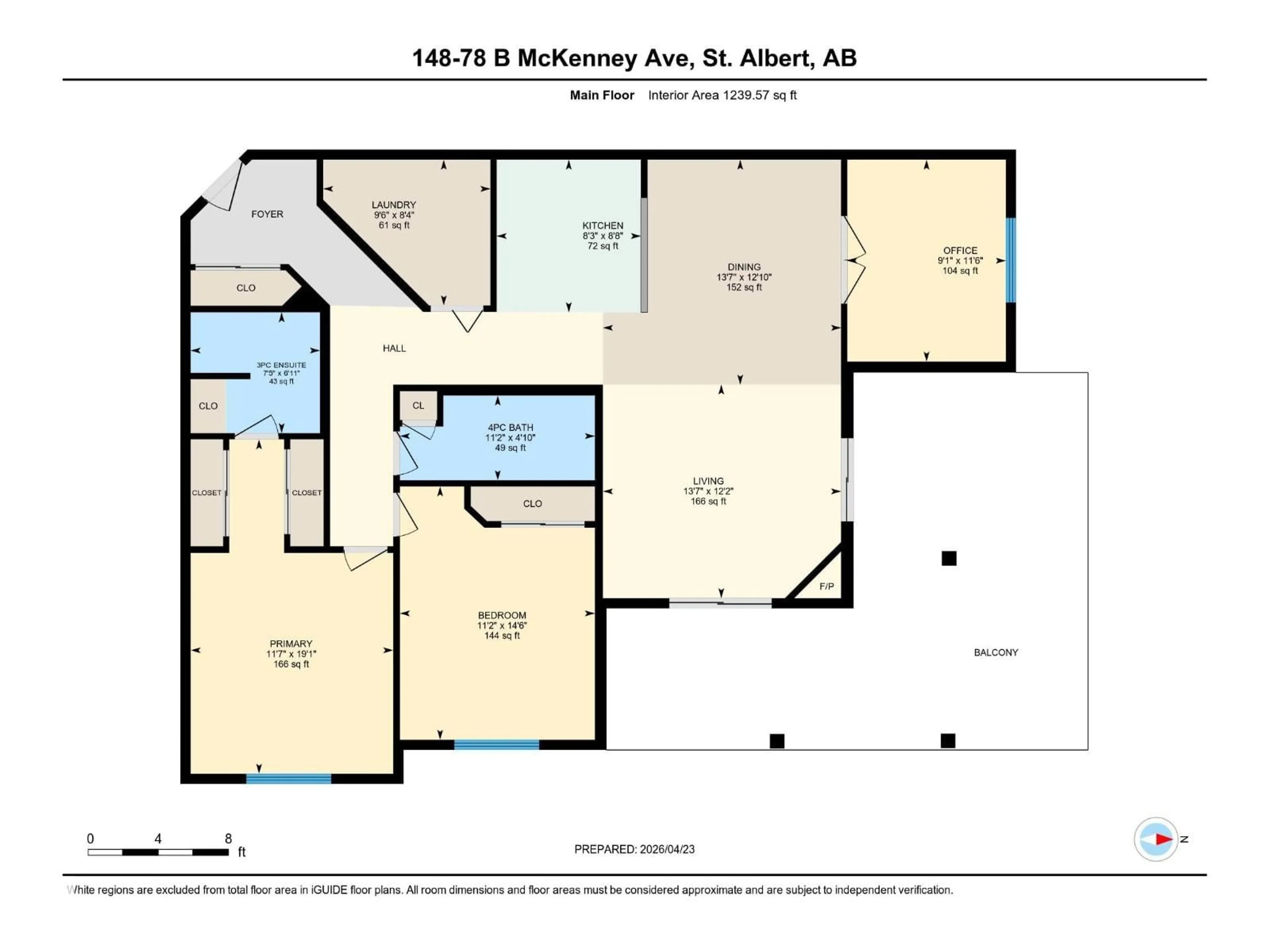 Floor plan for 78B - 148 MCKENNEY AV, St. Albert Alberta T8N7E6