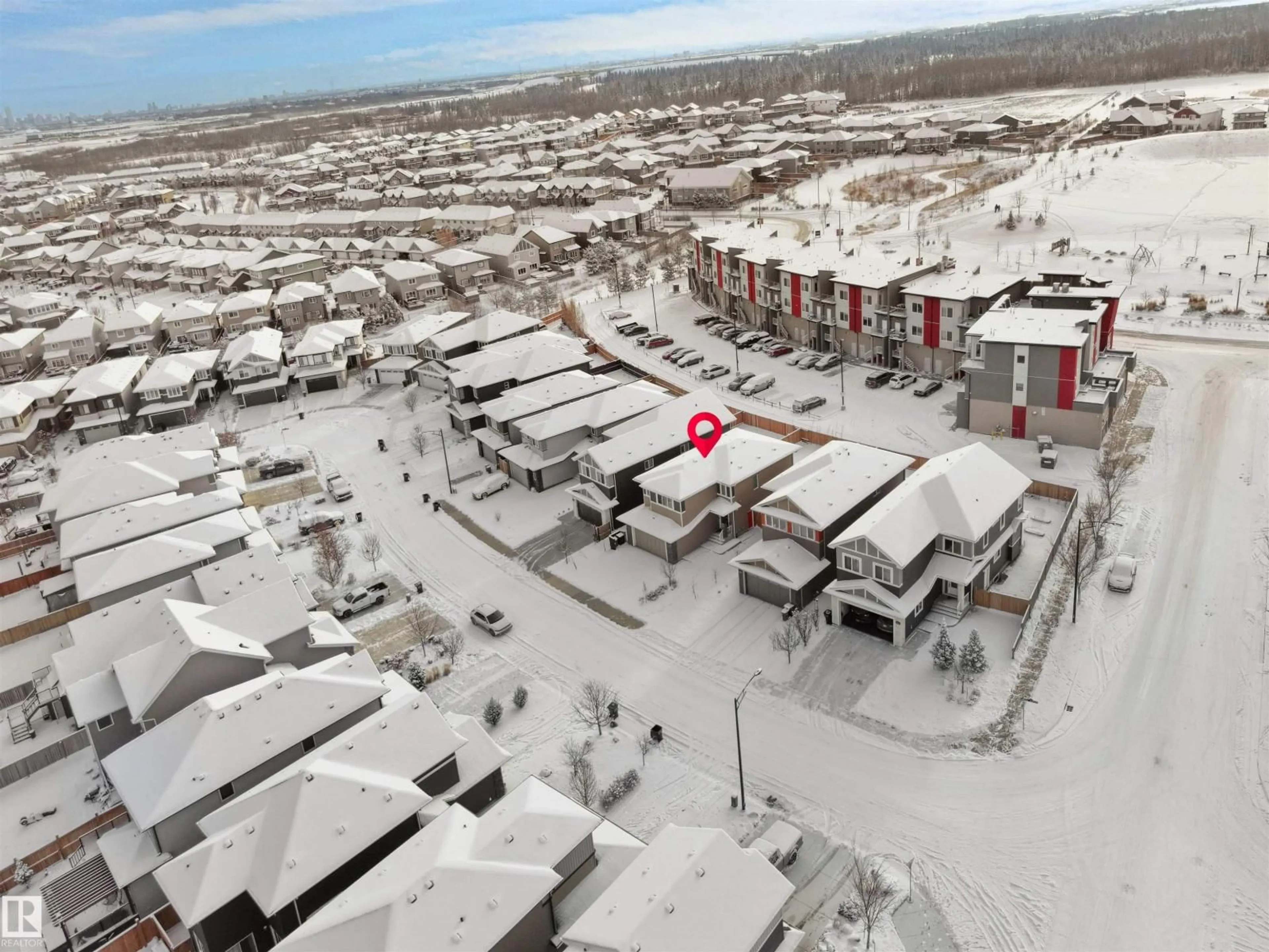 A pic from outside/outdoor area/front of a property/back of a property/a pic from drone, street for NW - 20827 130 AV, Edmonton Alberta T5S0L4