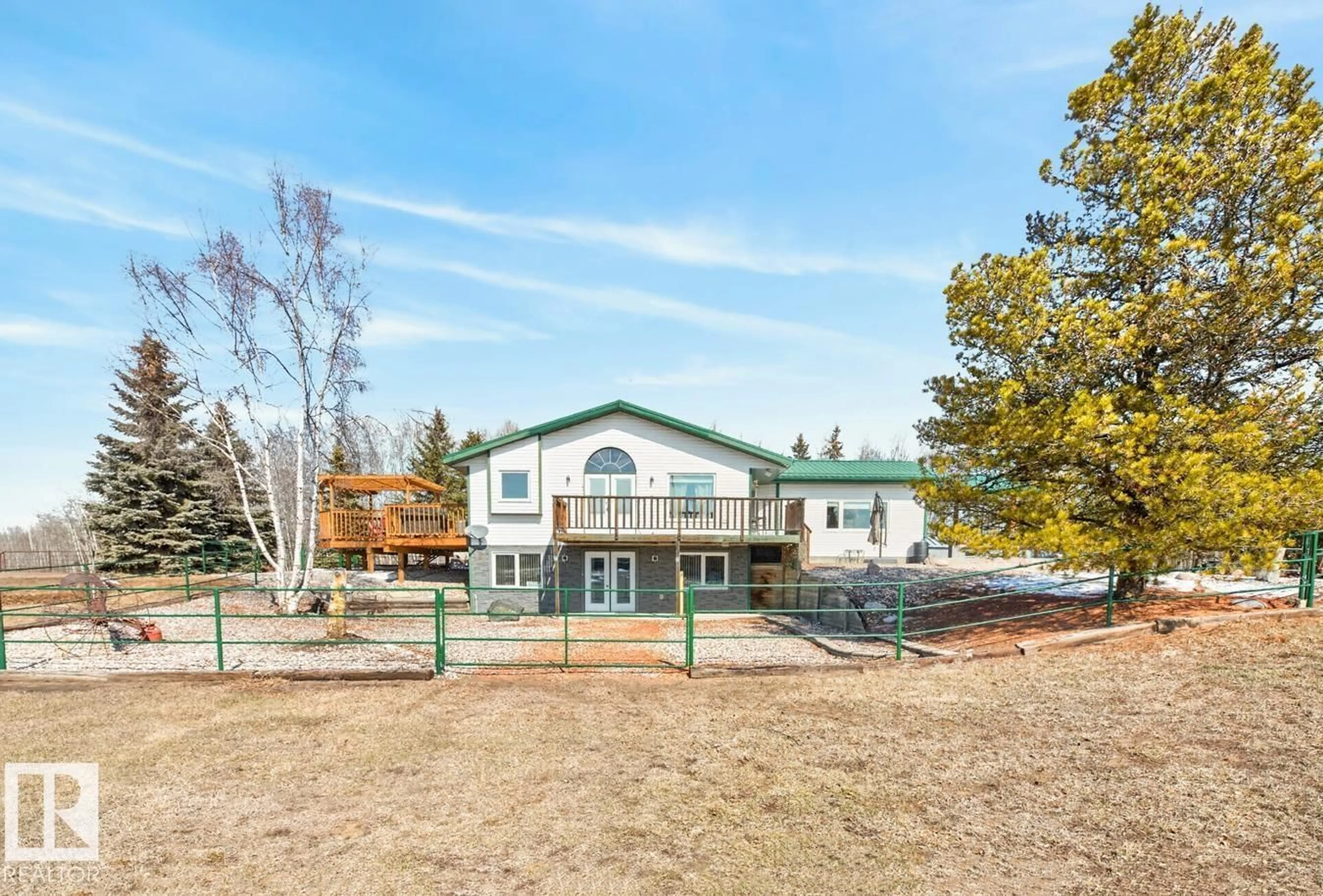 A pic from outside/outdoor area/front of a property/back of a property/a pic from drone, mountain view for 51512 RANGE ROAD 265, Rural Parkland County Alberta T7X1E9