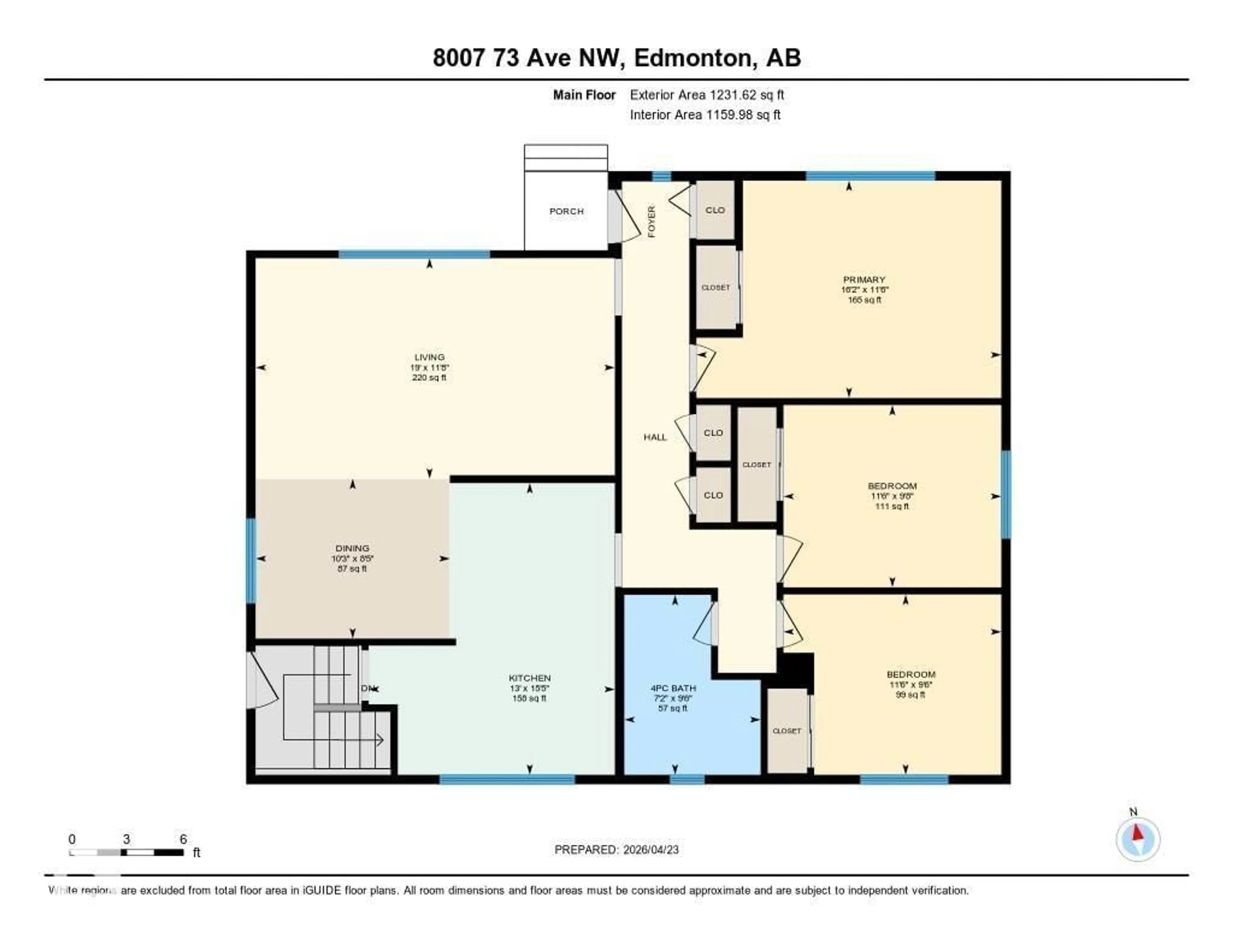 Floor plan for NW - 8007 73 AV, Edmonton Alberta T6C0C6
