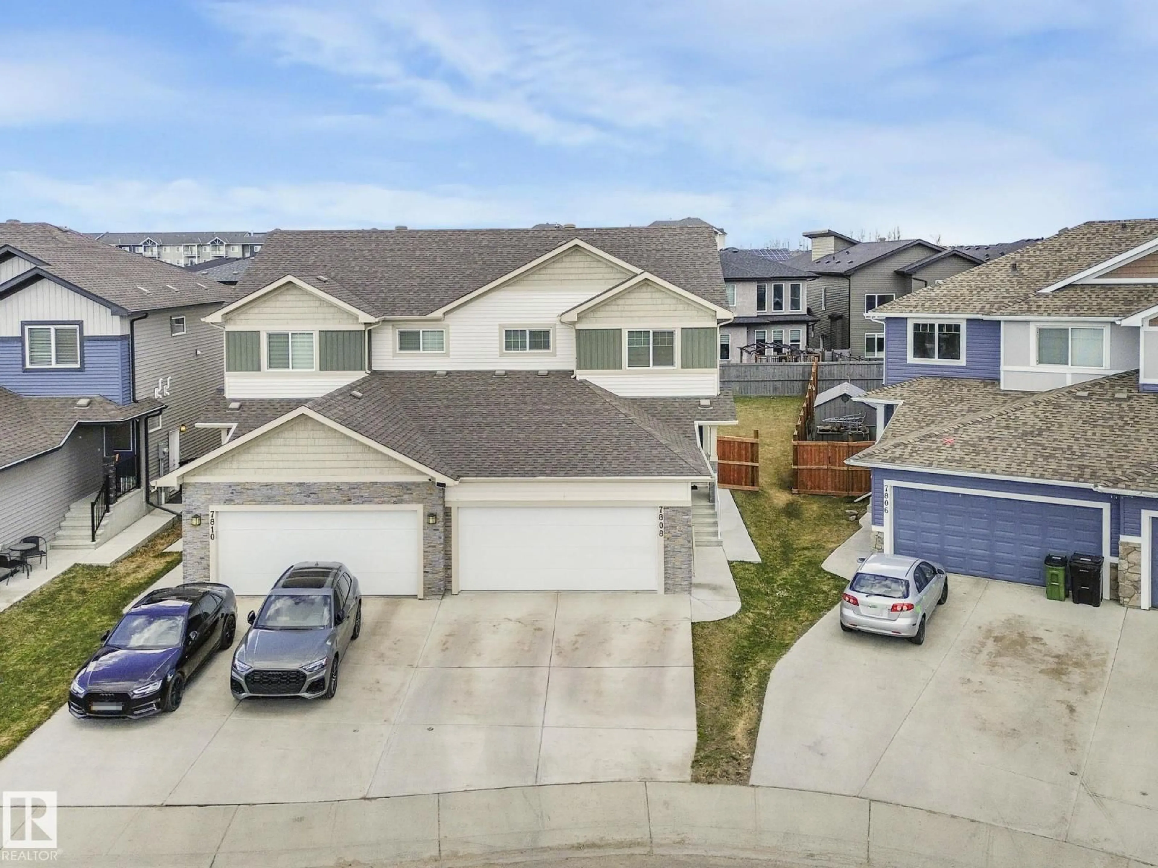 A pic from outside/outdoor area/front of a property/back of a property/a pic from drone, street for 7808 174 AV, Edmonton Alberta T5Z0P1