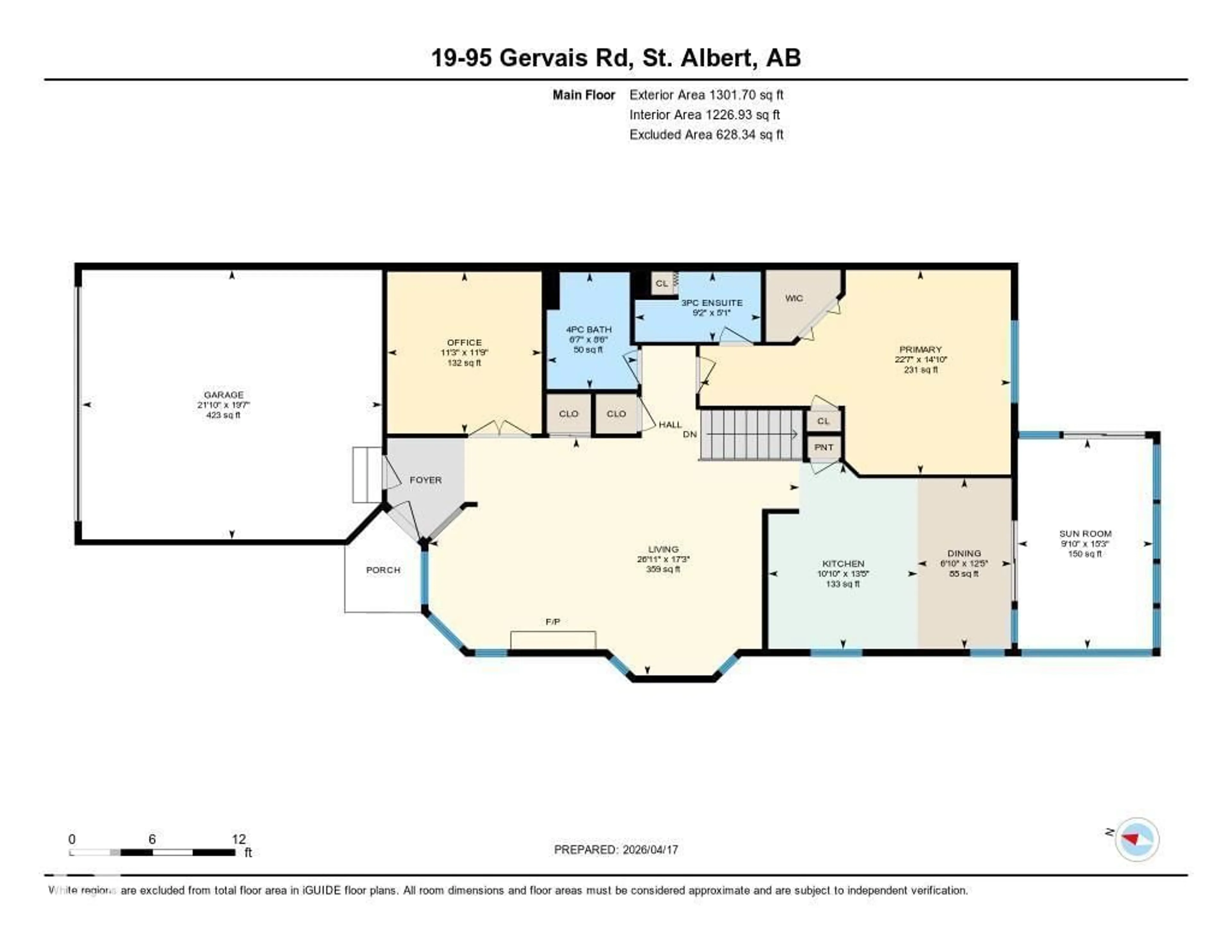 Floor plan for 19 GERVAIS RD, St. Albert Alberta T8N6N1