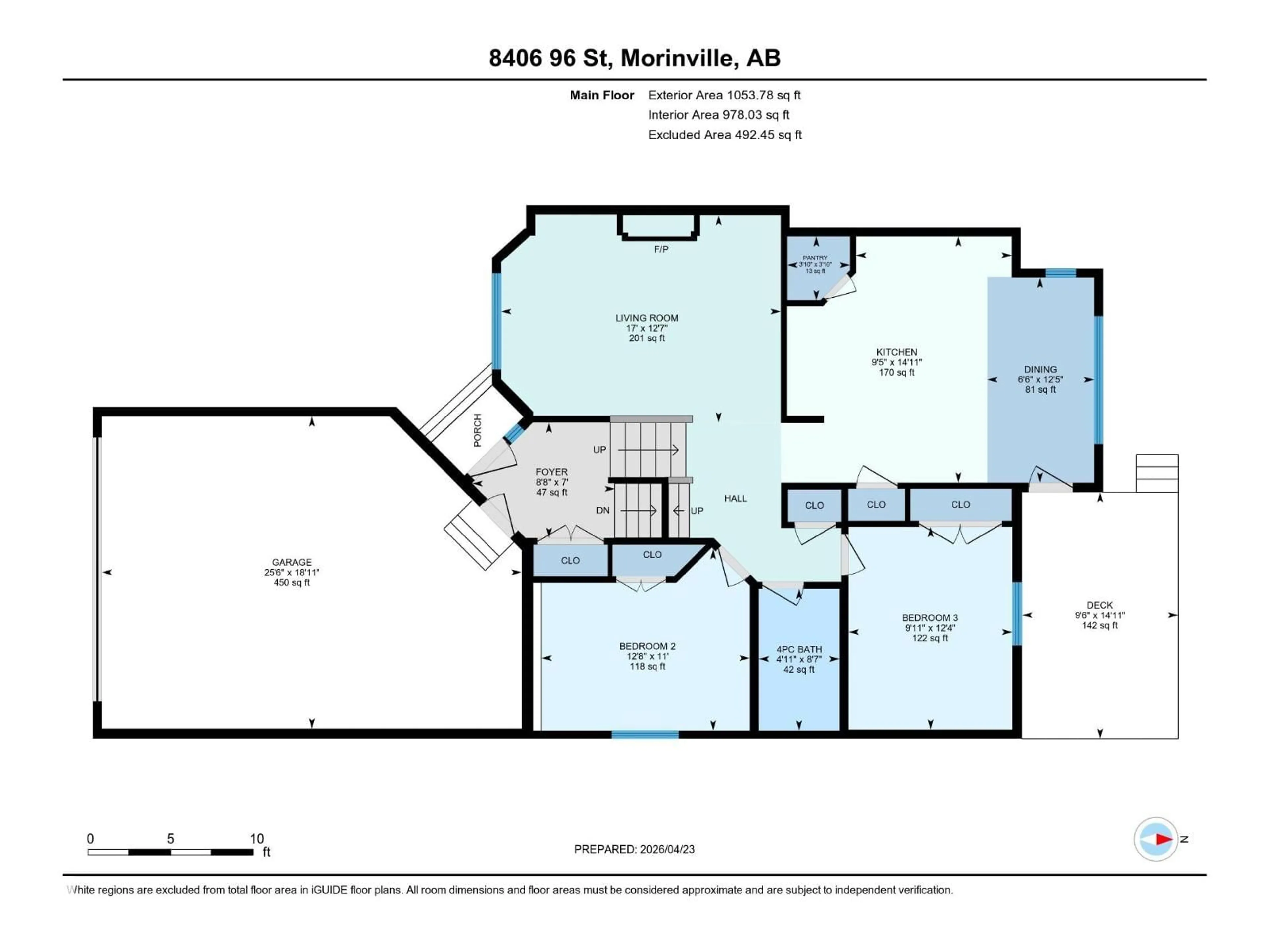 Floor plan for 8406 96 ST, Morinville Alberta T8R0A6