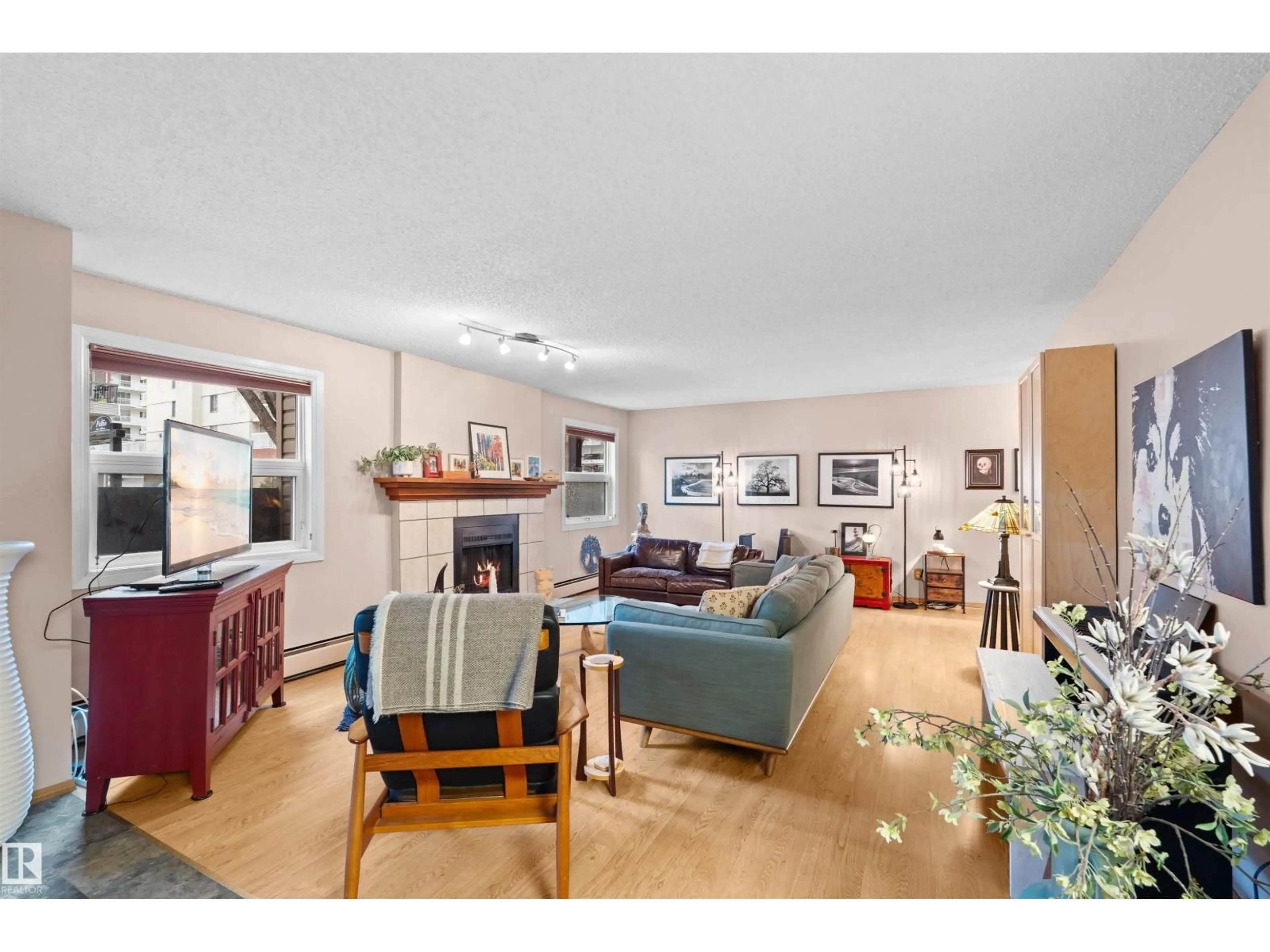 Living room with furniture, unknown for #11 - 10172 118 ST, Edmonton Alberta T5K1Y4