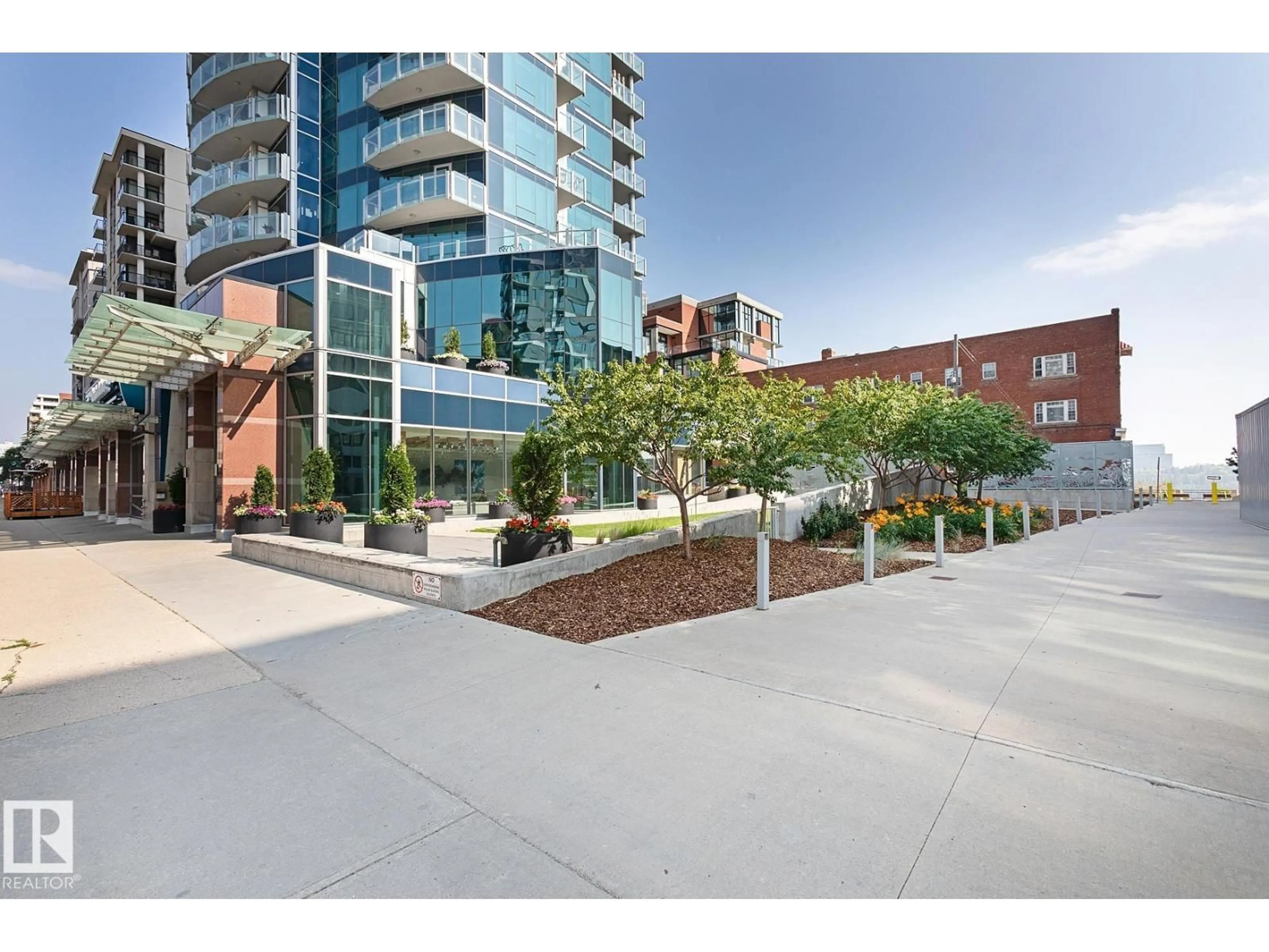 Patio, street for #501 - 11969 JASPER AVE, Edmonton Alberta T5K0P1