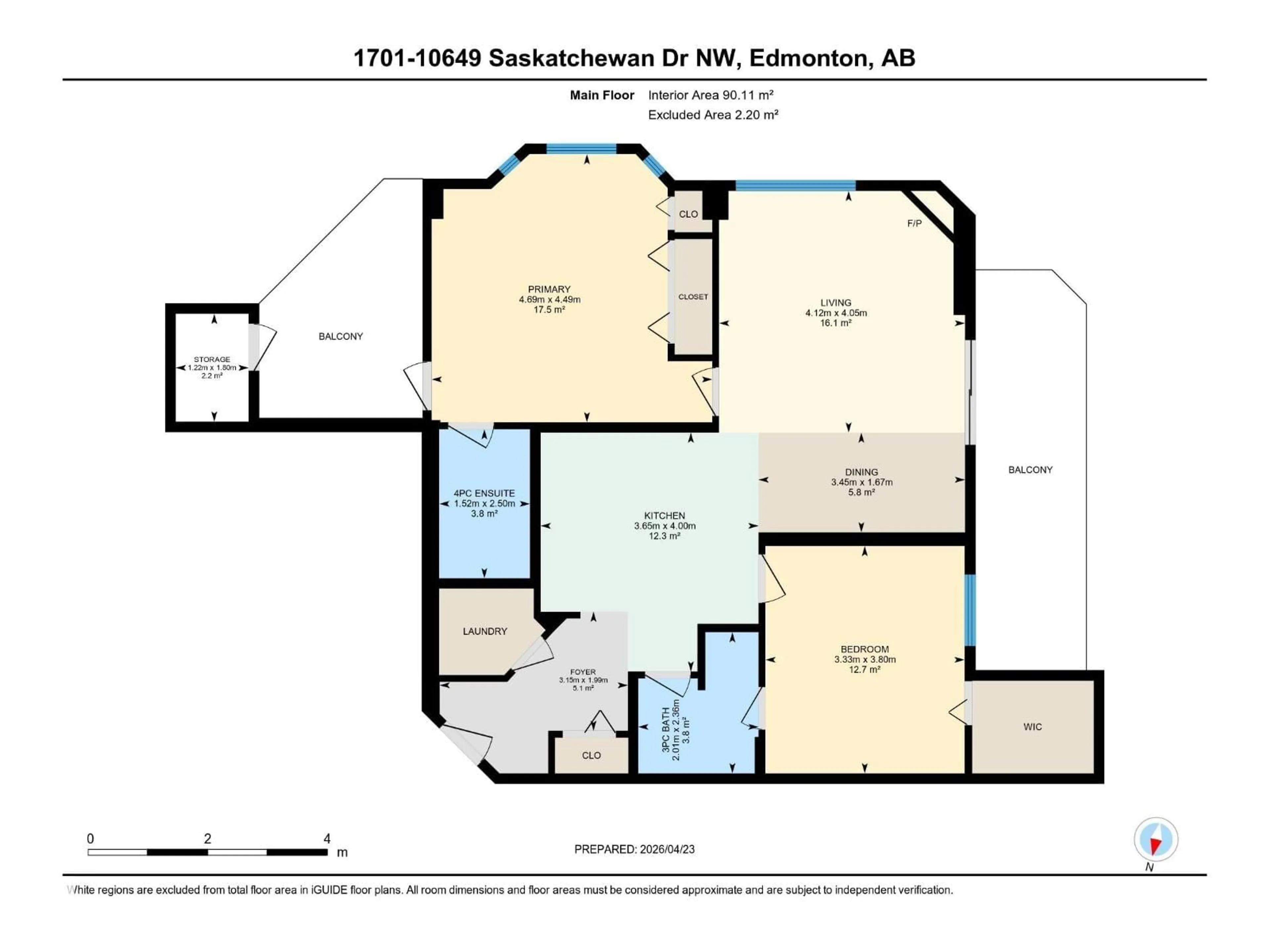 Floor plan for 1701 SASKATCHEWAN DR, Edmonton Alberta T6E6S8