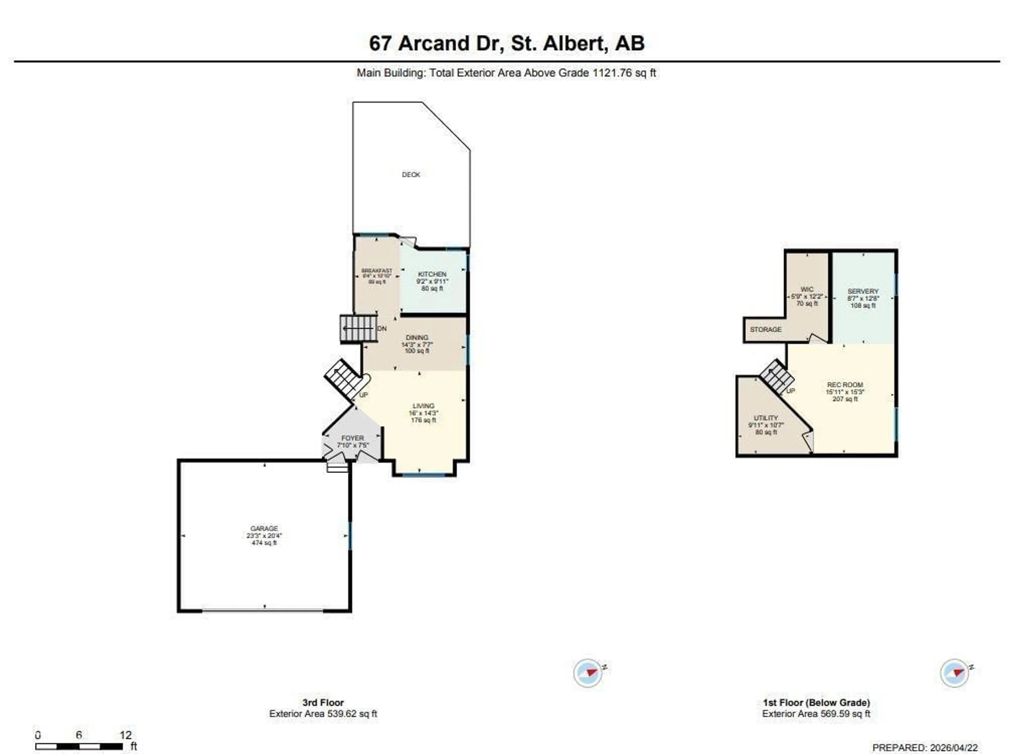 Floor plan for 67 ARCAND DR, St. Albert Alberta T8N5V8