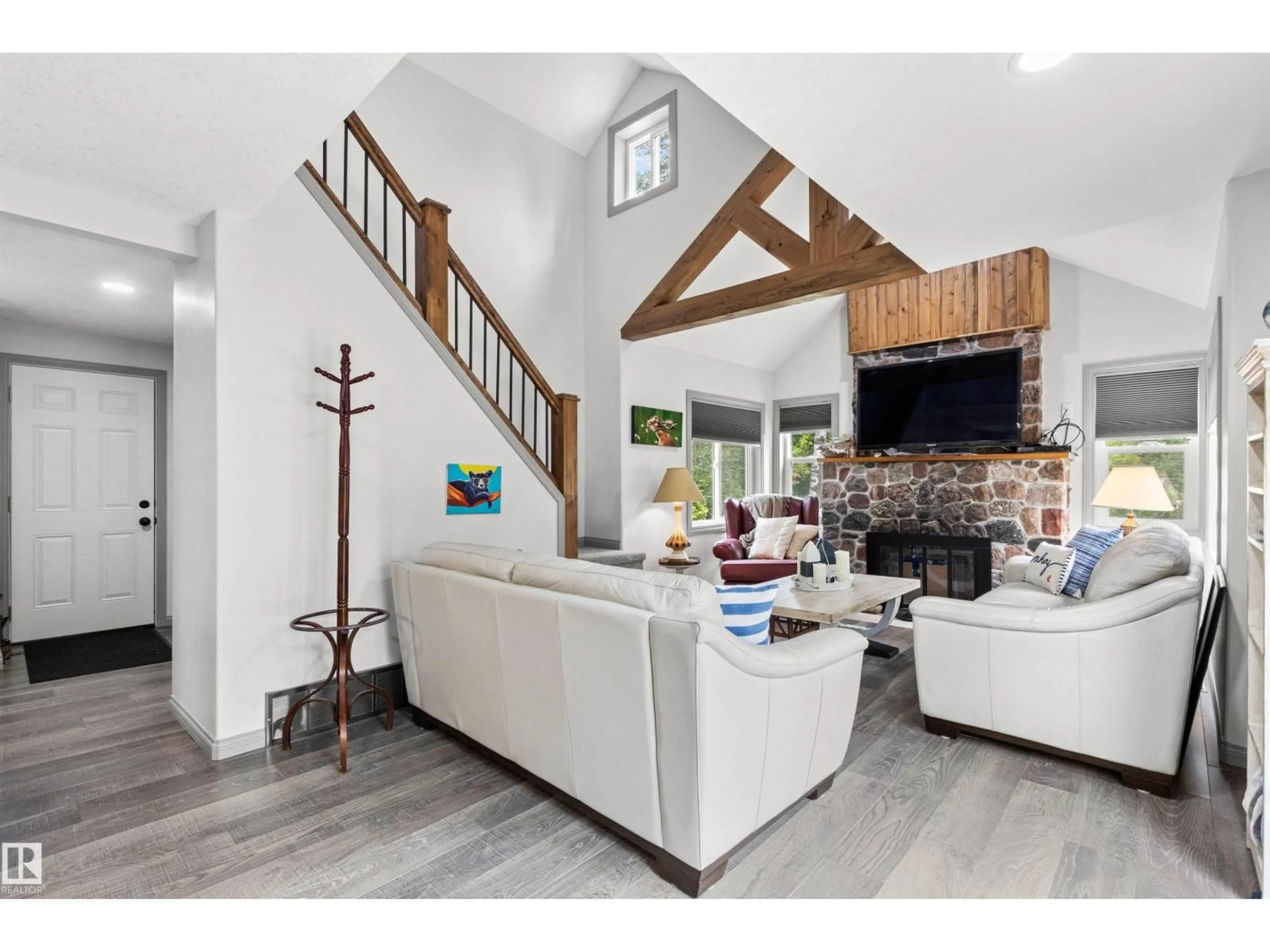 Living room with furniture, unknown for S - 116 & 118 6 STREET, Rural Parkland County Alberta T0E2B0