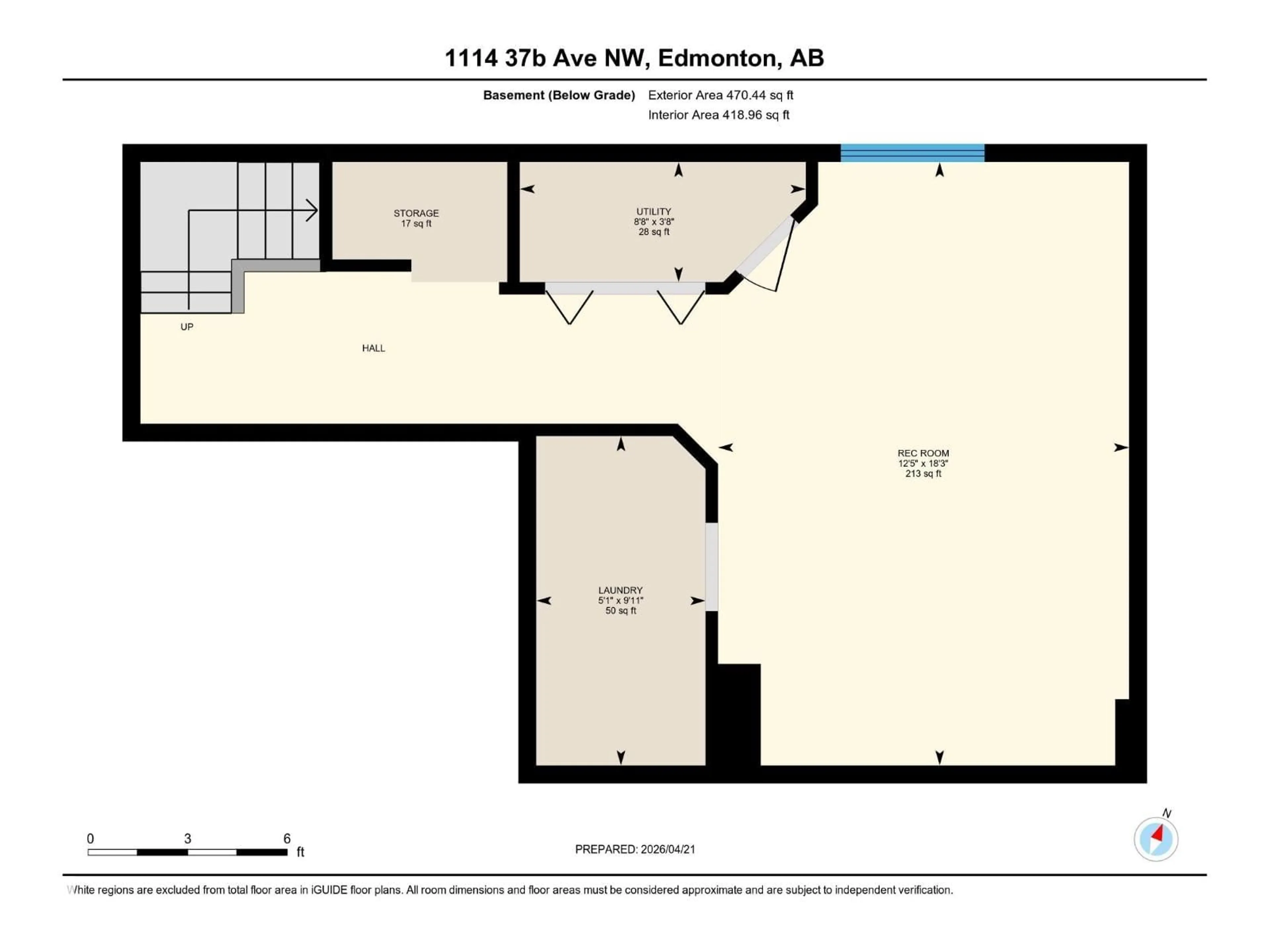 Floor plan for 1114 37B AV, Edmonton Alberta T6T0E6