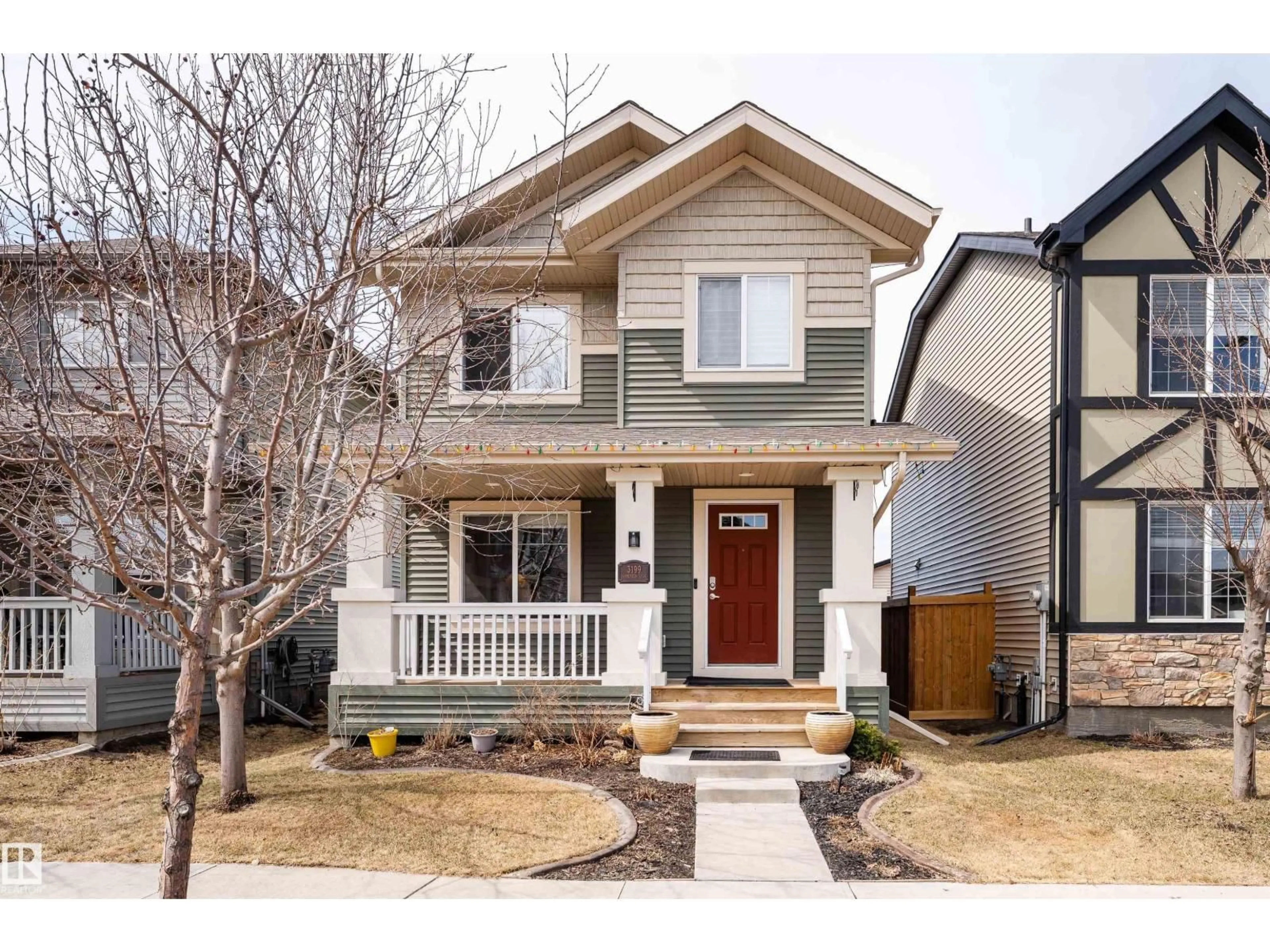 Home with vinyl exterior material, street for SW - 3199 CARPENTER LANDING LD, Edmonton Alberta T6W2Y7