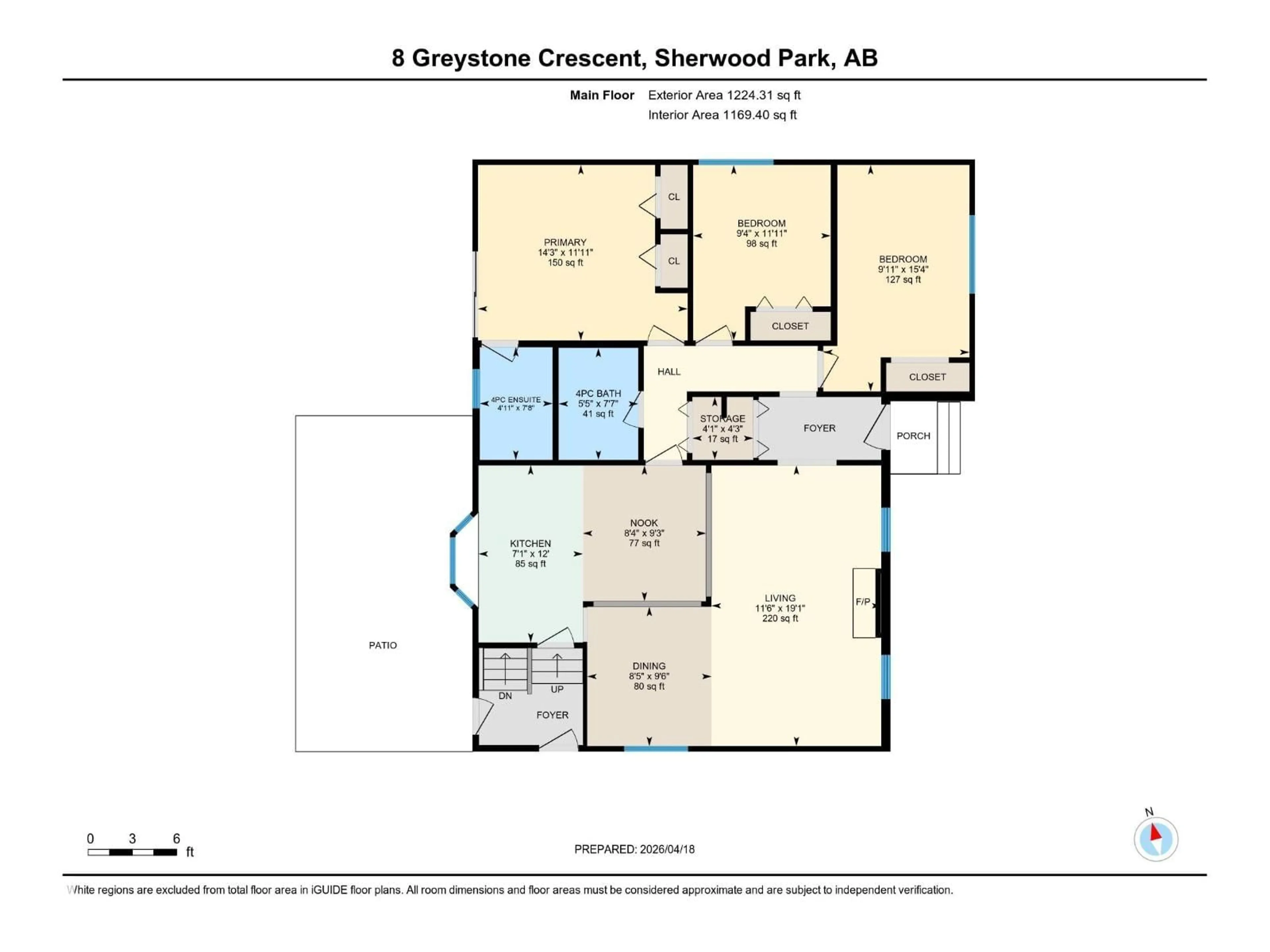 Floor plan for 8 GREYSTONE CR, Sherwood Park Alberta T8A3E4