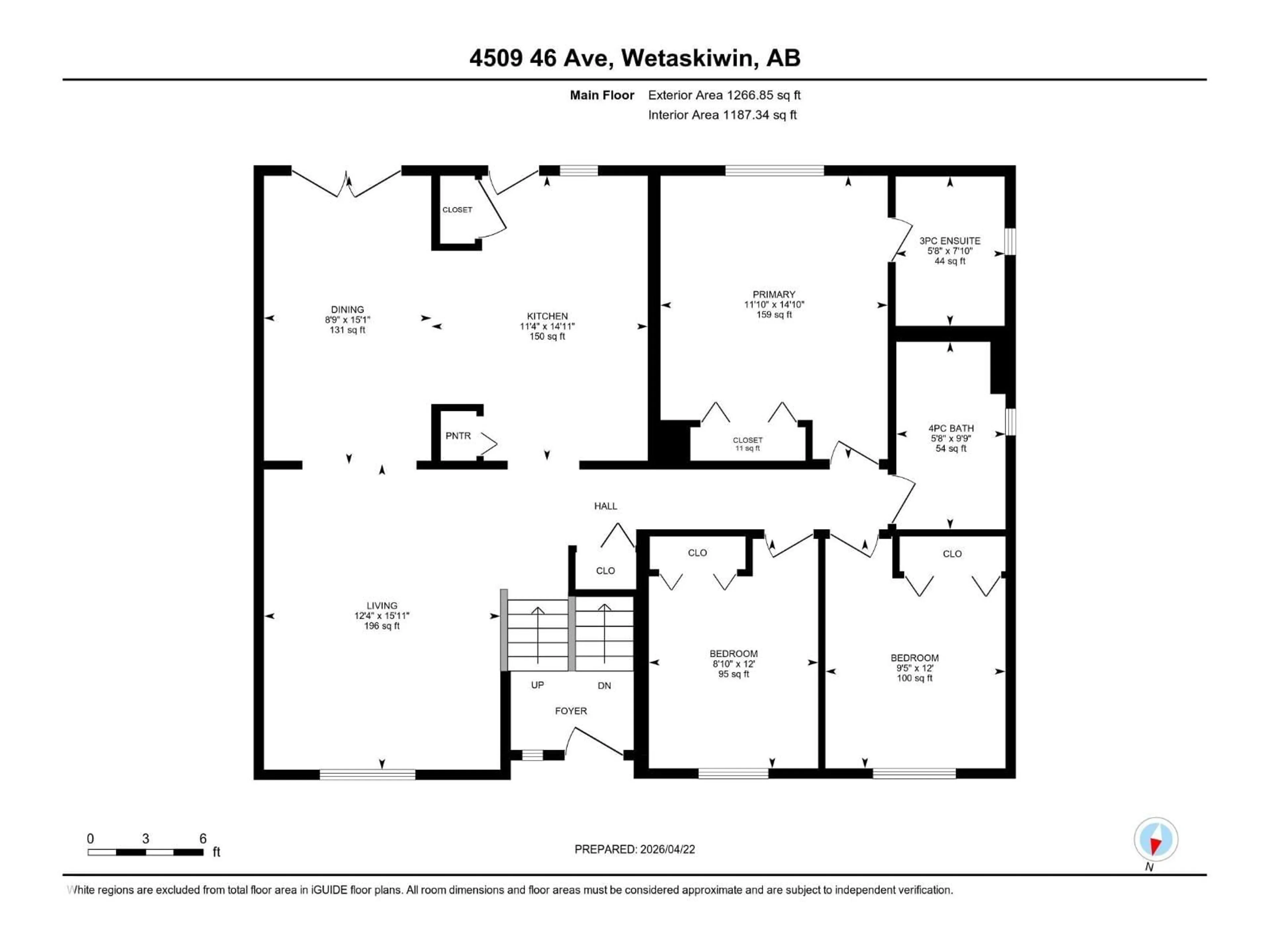 Floor plan for 4509 46 AV, Wetaskiwin Alberta T9A0G8