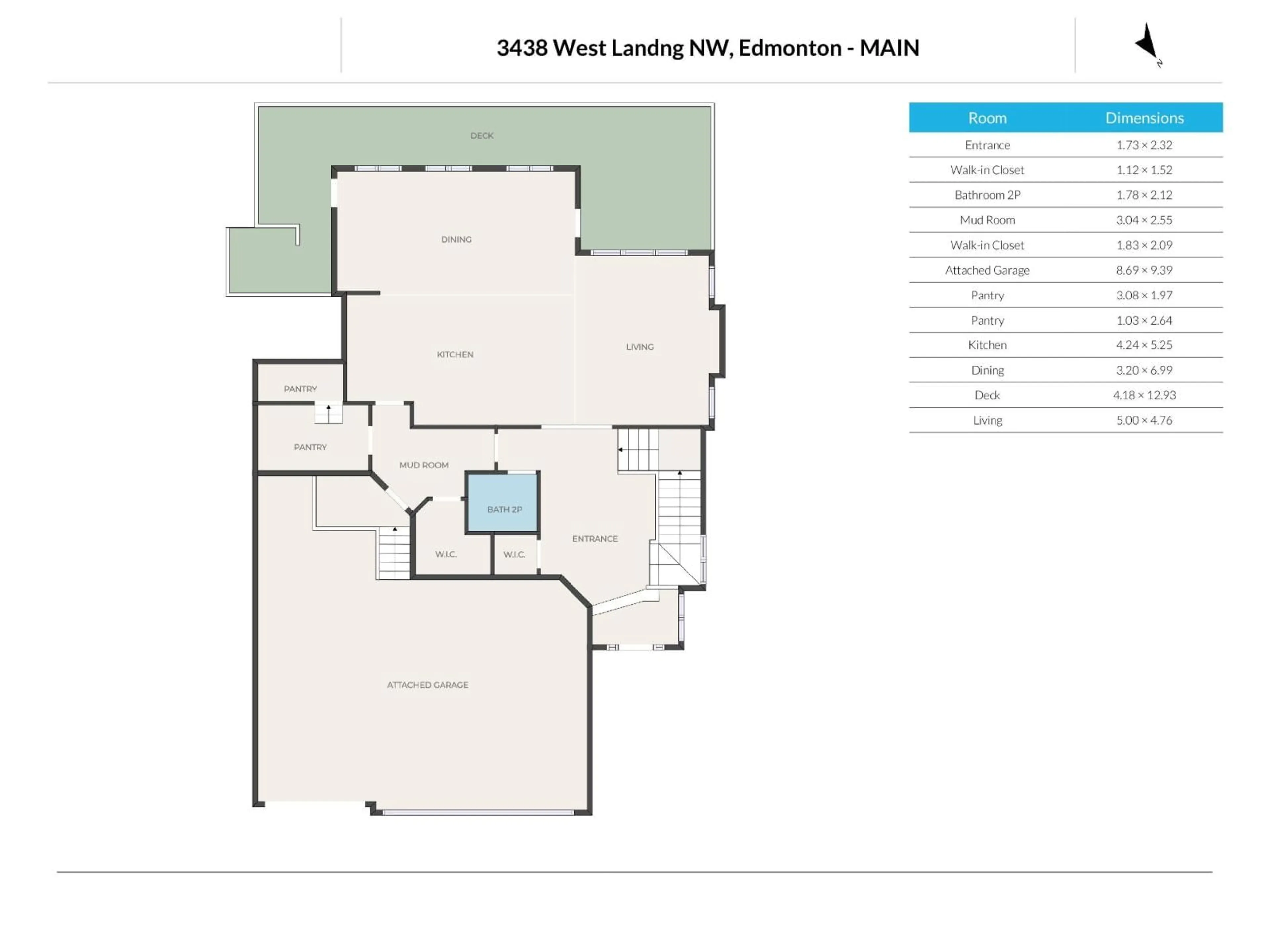 Floor plan for 3438 LD NW, Edmonton Alberta T6W0T4