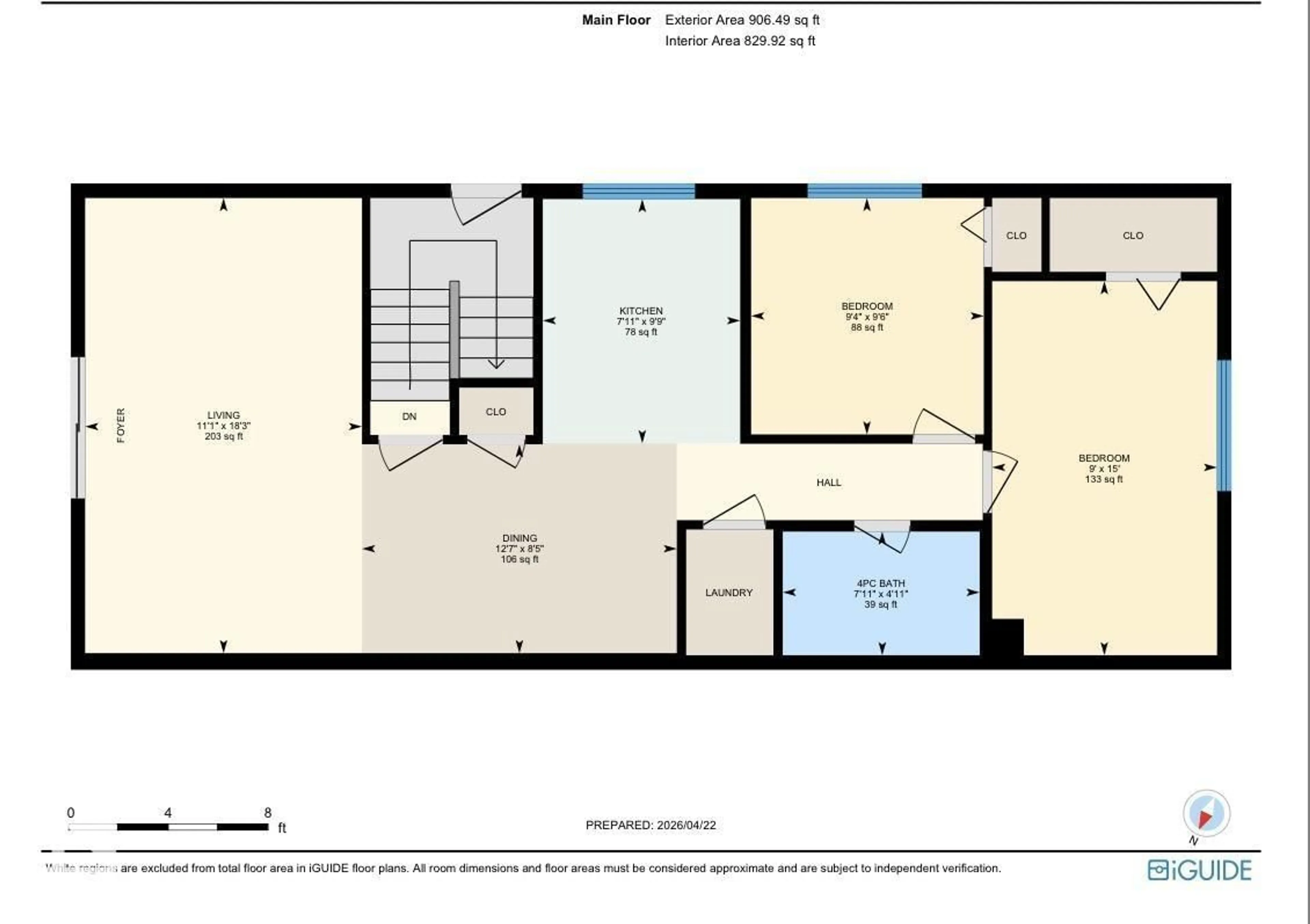 Floor plan for NW - 12822 123 ST, Edmonton Alberta T5L0J3