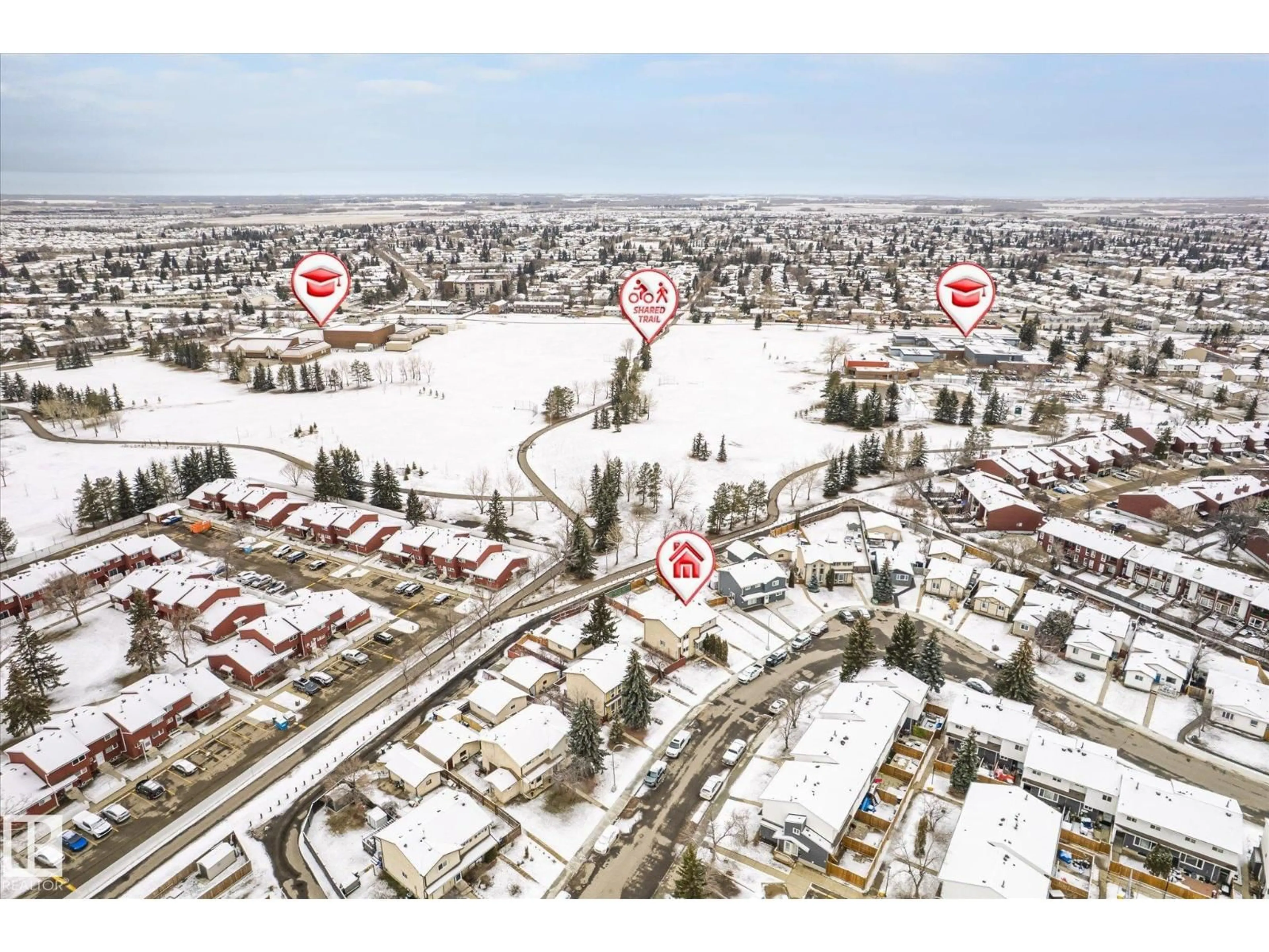 A pic from outside/outdoor area/front of a property/back of a property/a pic from drone, street for 70 STIRLING RD, Edmonton Alberta T5X4C3