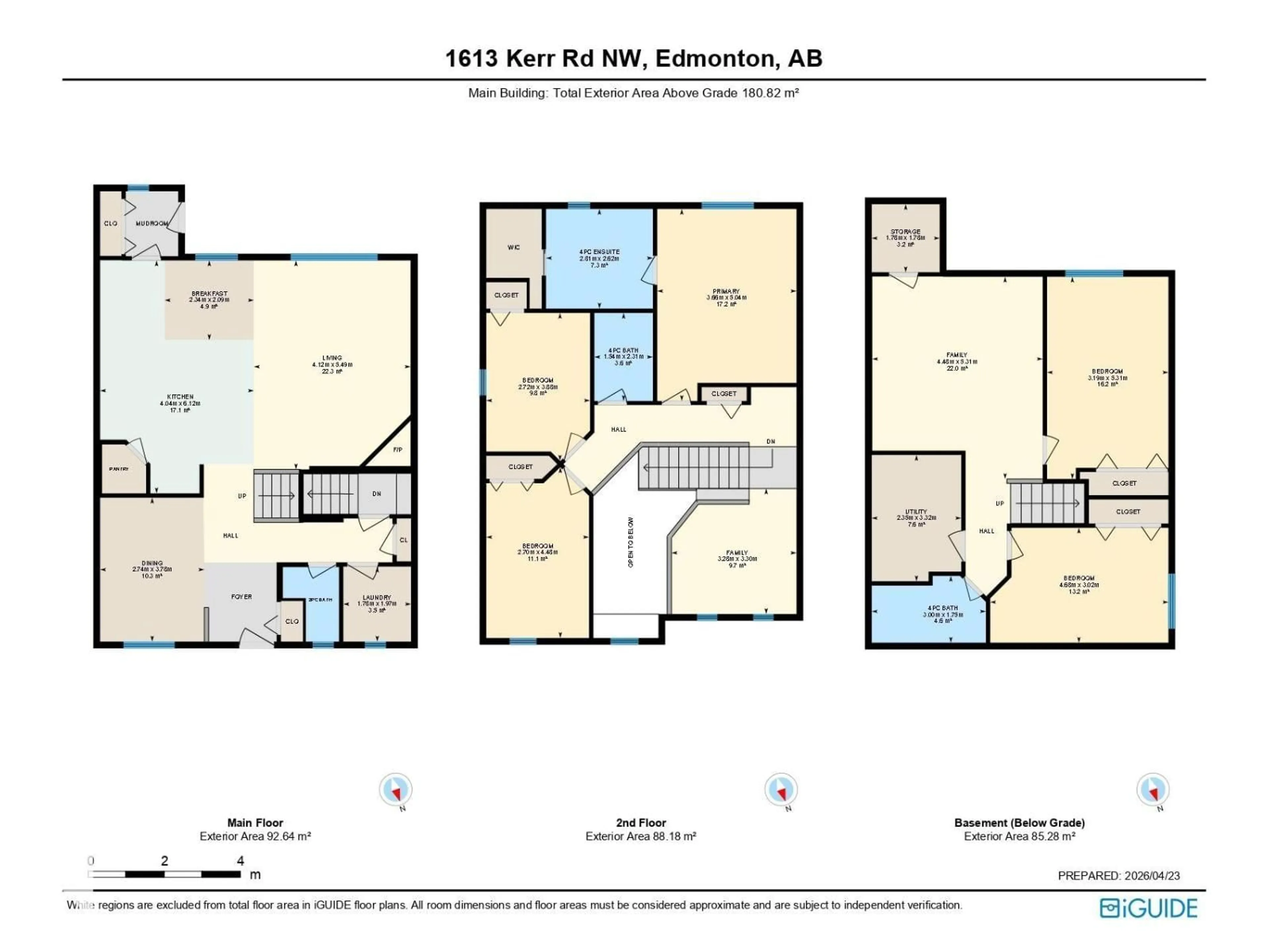 Floor plan for 1613 KERR RD, Edmonton Alberta T5E4P6