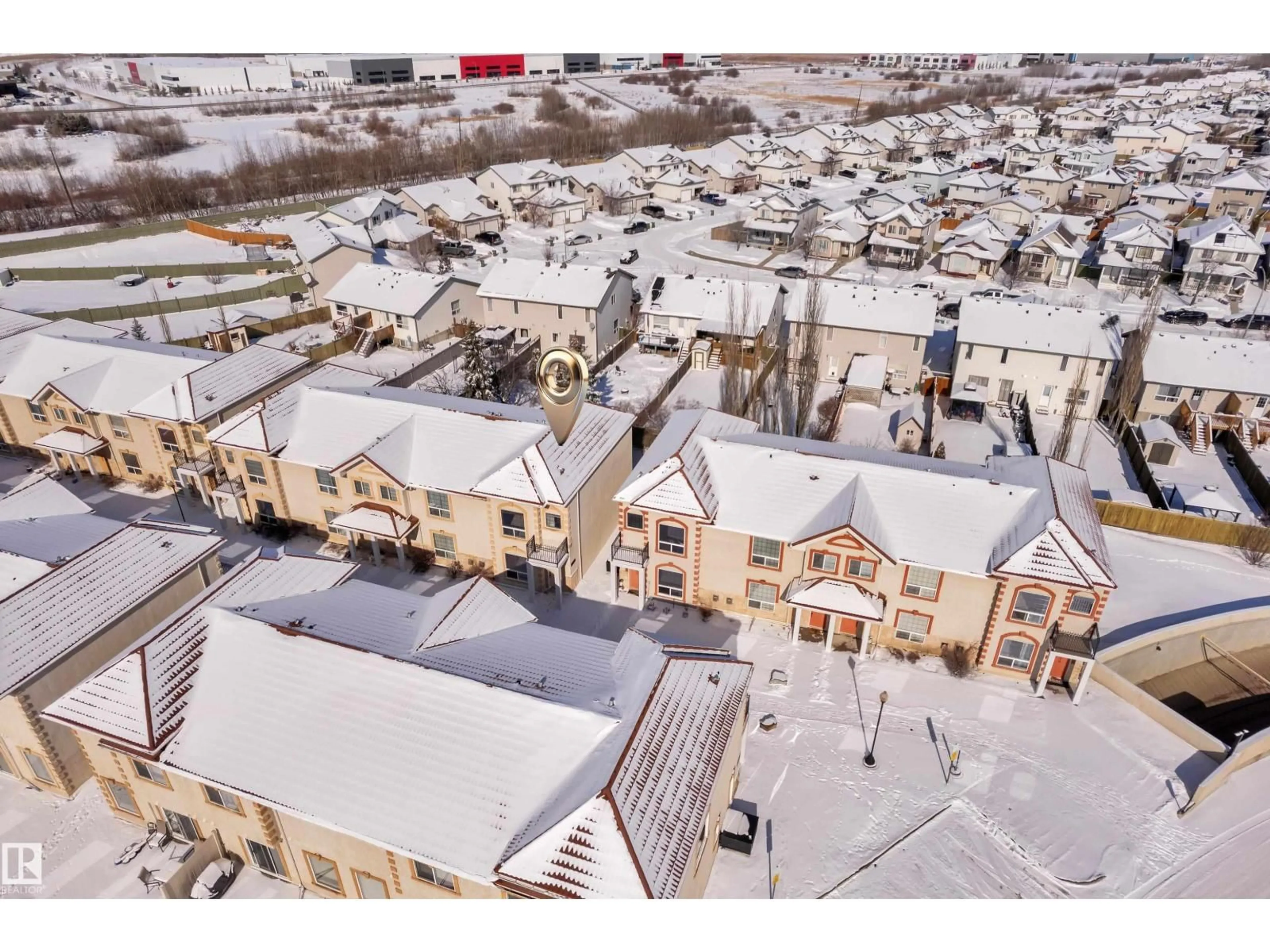 A pic from outside/outdoor area/front of a property/back of a property/a pic from drone, city buildings view from balcony for 110 13825 NW, Edmonton Alberta T6V0B8