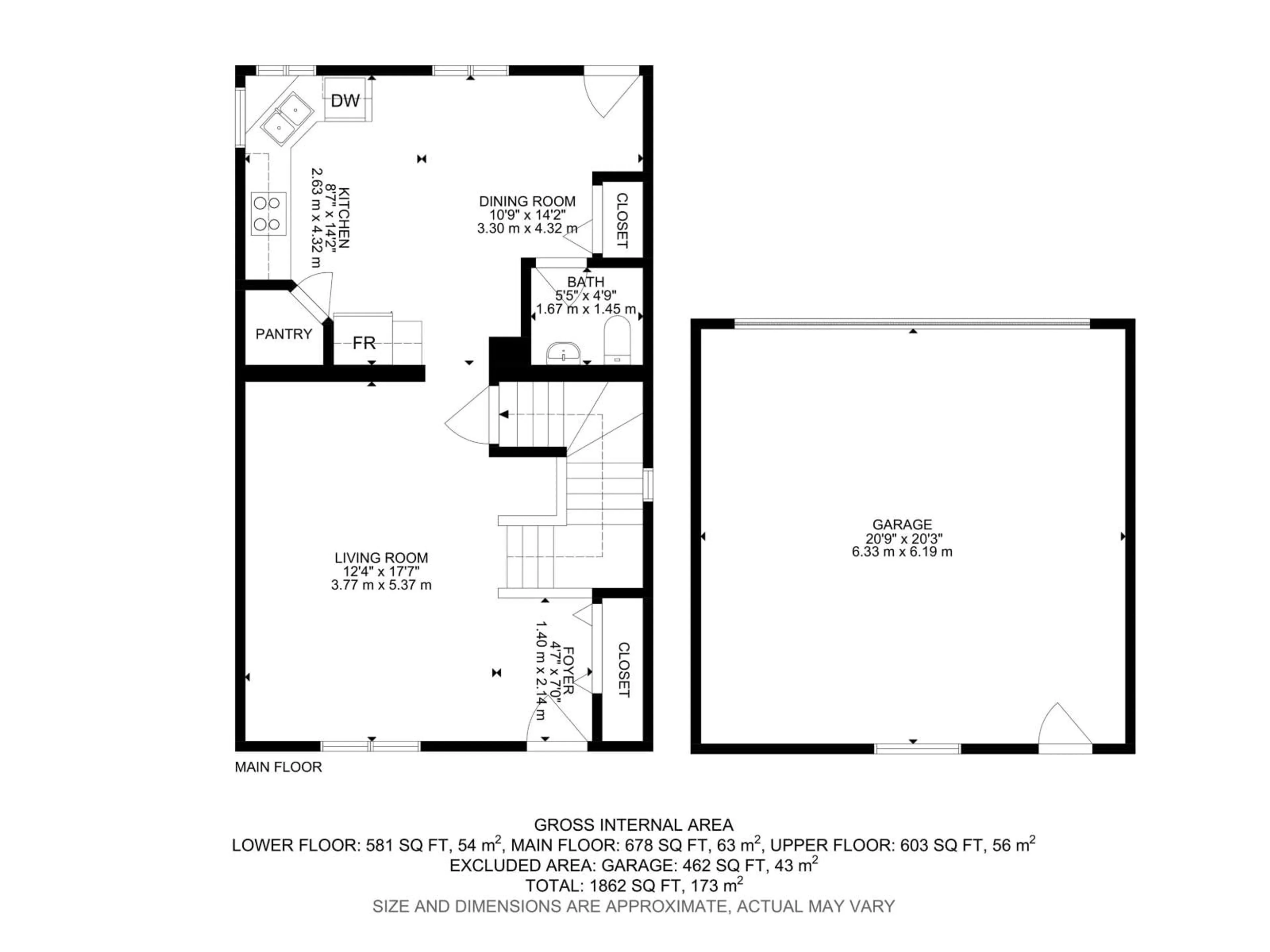 Floor plan for 9111 213 ST, Edmonton Alberta T5T0W4