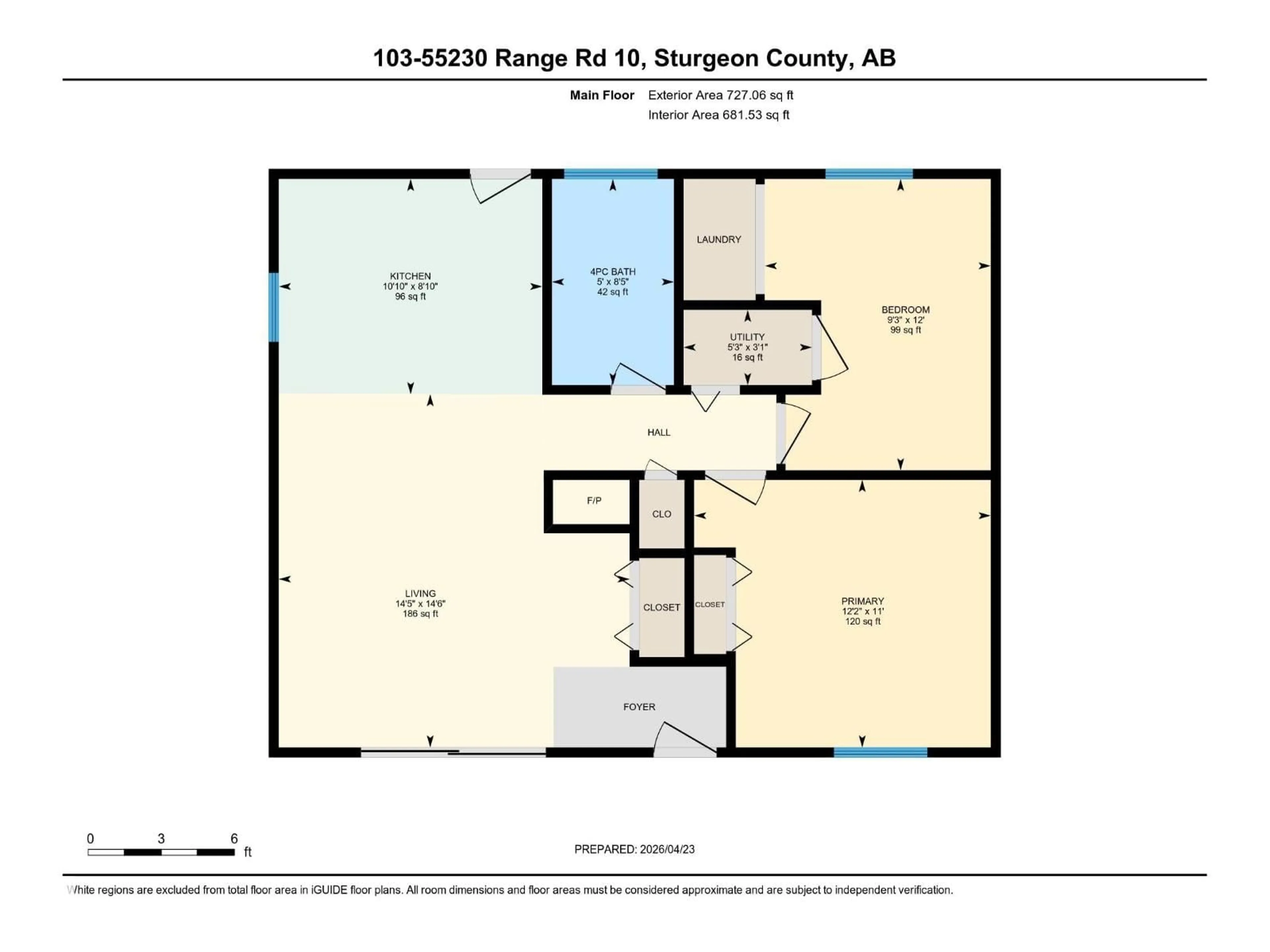 Floor plan for 103 WILLOW ST, Rural Sturgeon County Alberta T8R0K4