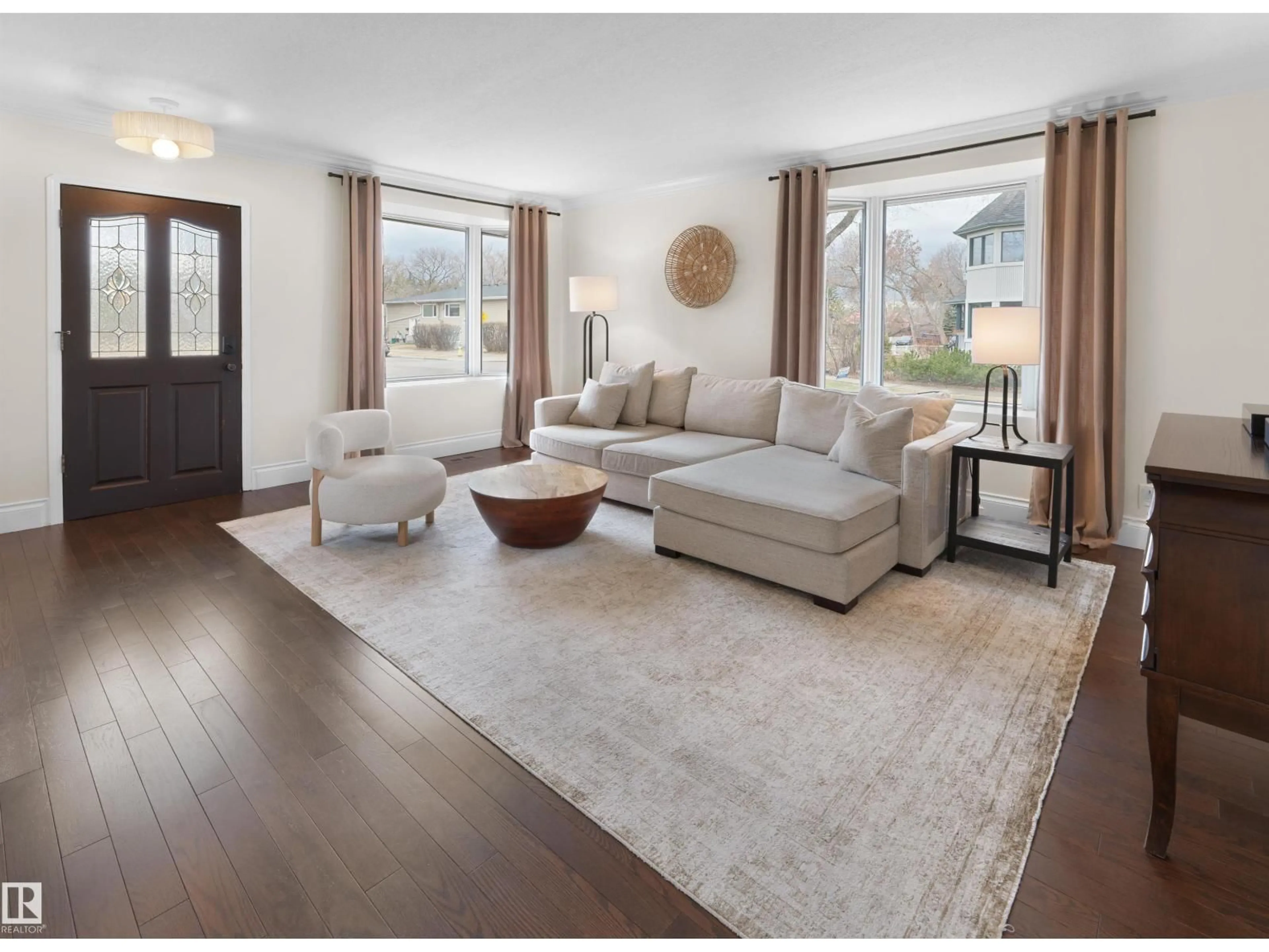 Living room with furniture, unknown for 8960 77 AV, Edmonton Alberta T6C0L9