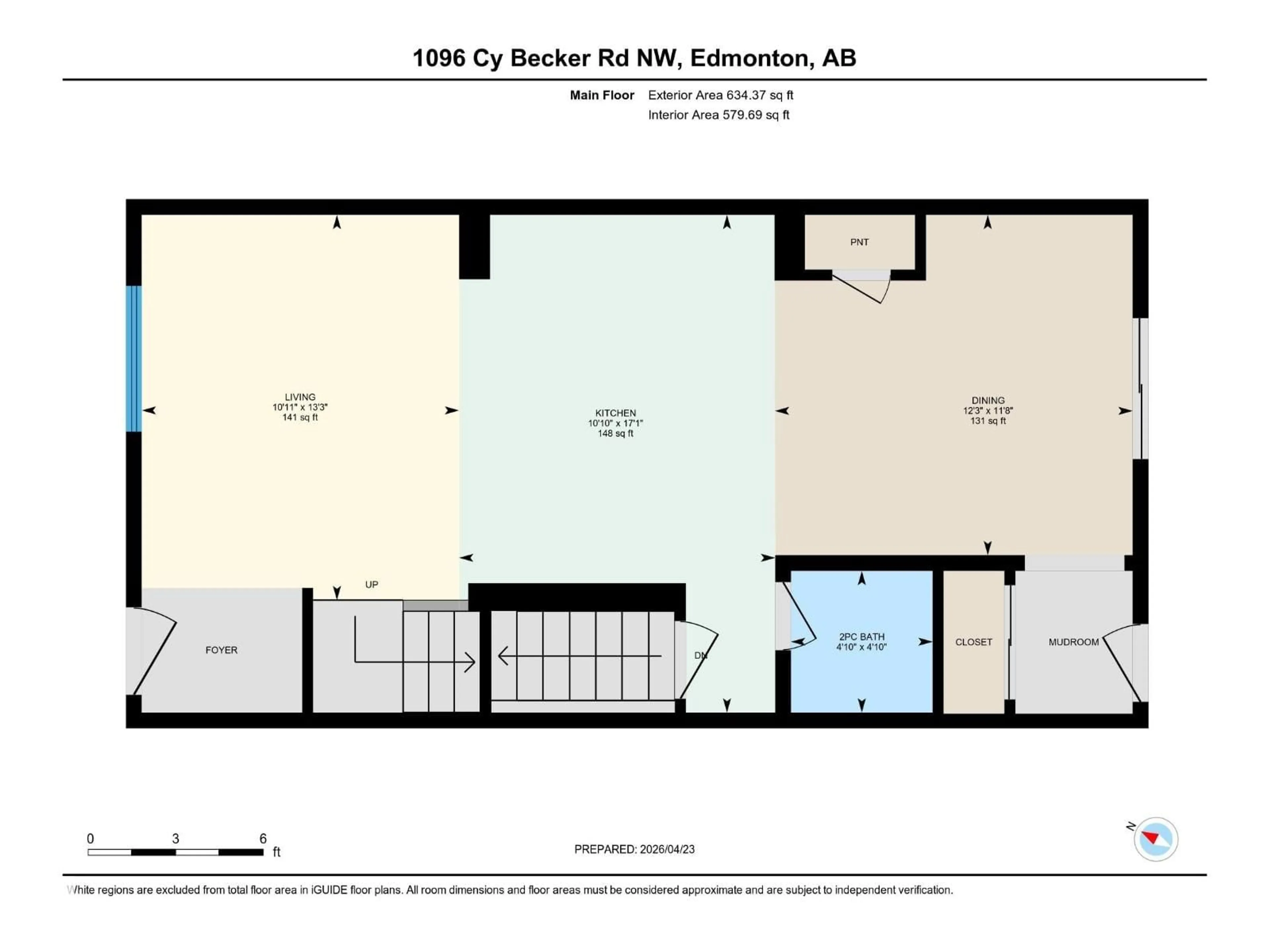 Floor plan for 1096 CY BECKER RD, Edmonton Alberta T5Y3Z9