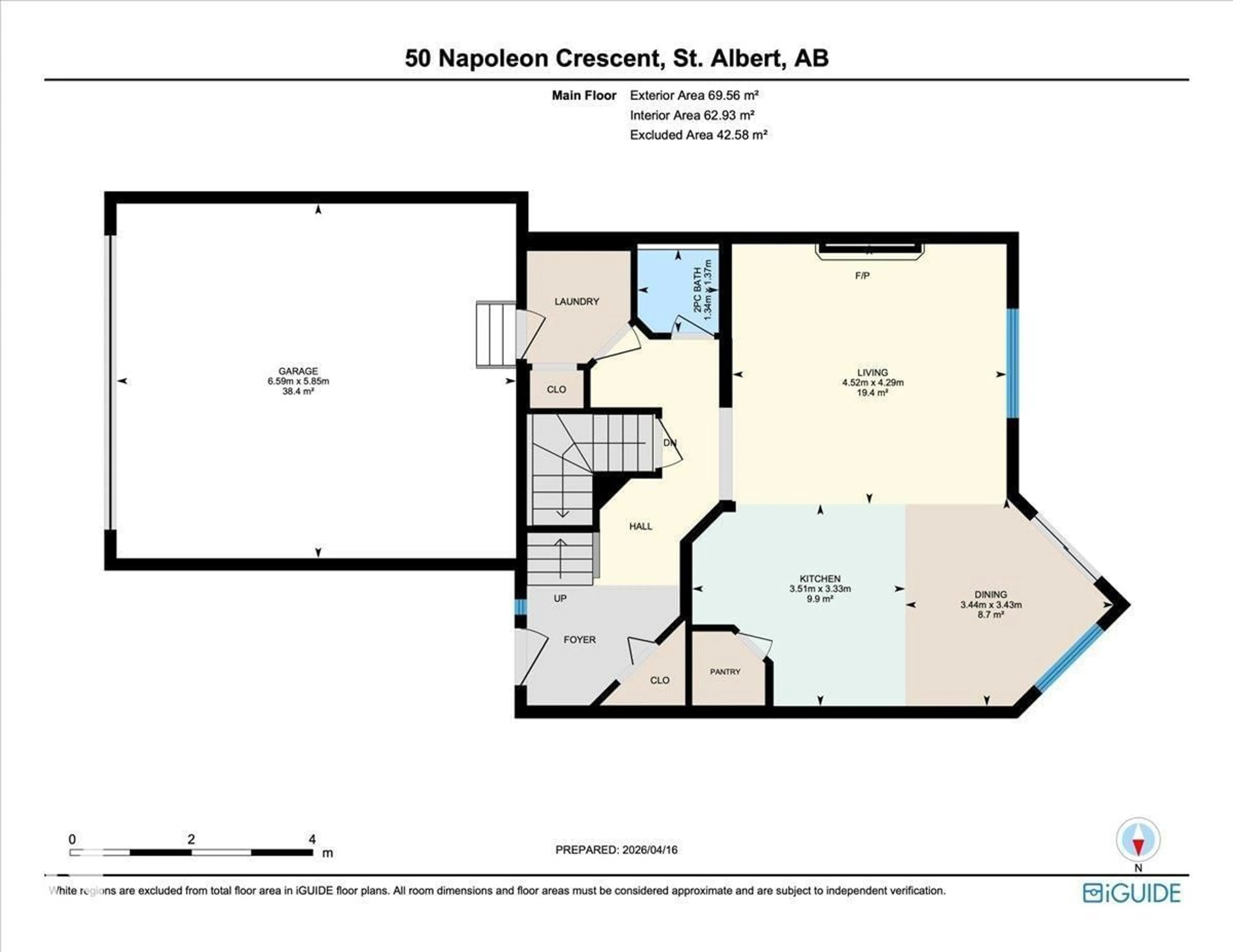 Floor plan for 50 NAPOLEON CR, St. Albert Alberta T8N1C8