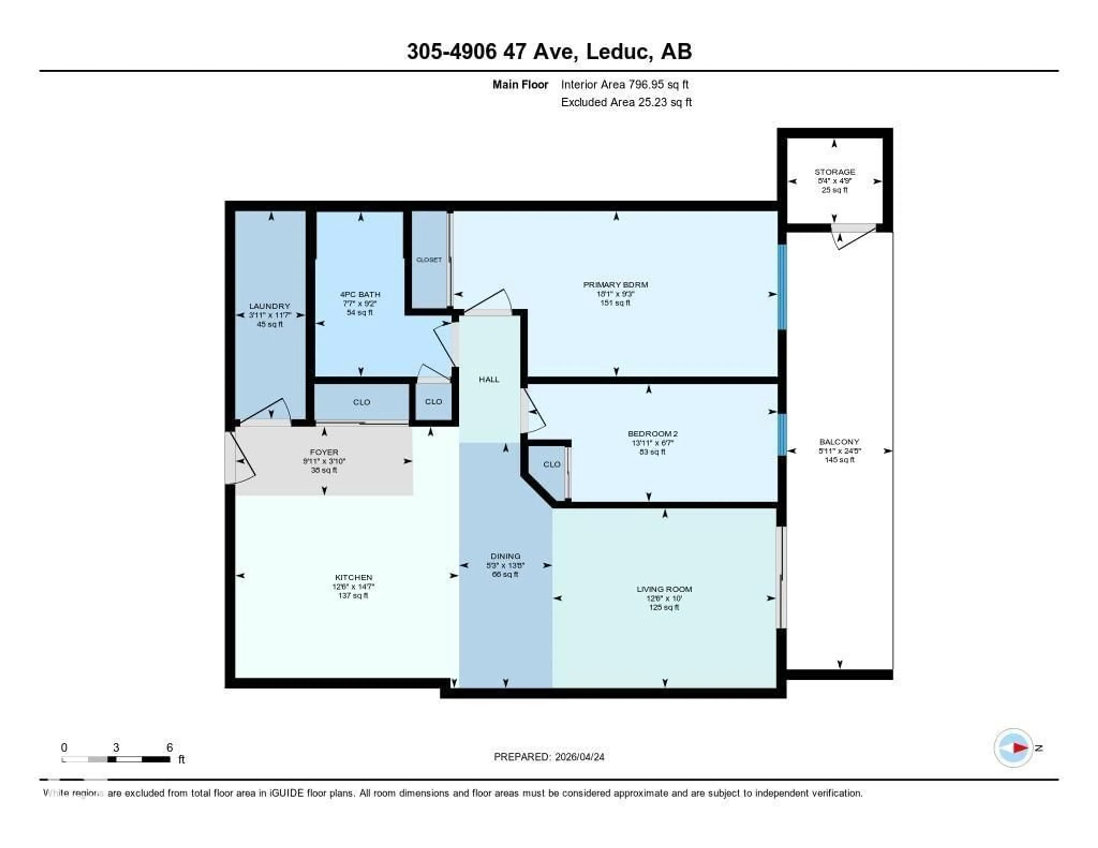 Floor plan for #305 - 4906 47 AV, Leduc Alberta T9E6R7