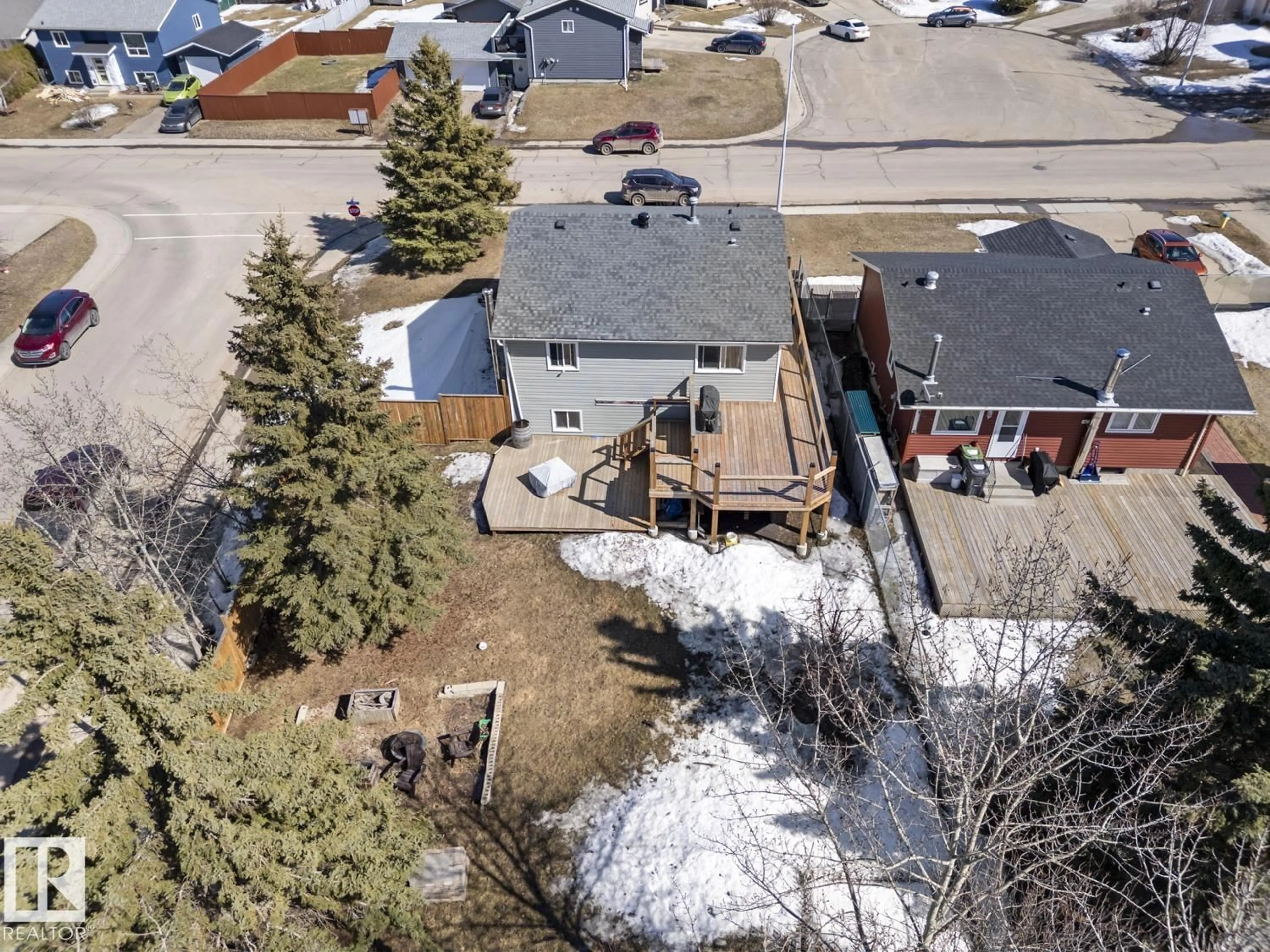 A pic from outside/outdoor area/front of a property/back of a property/a pic from drone, street for 1801 12 ST, Cold Lake Alberta T9M1L8
