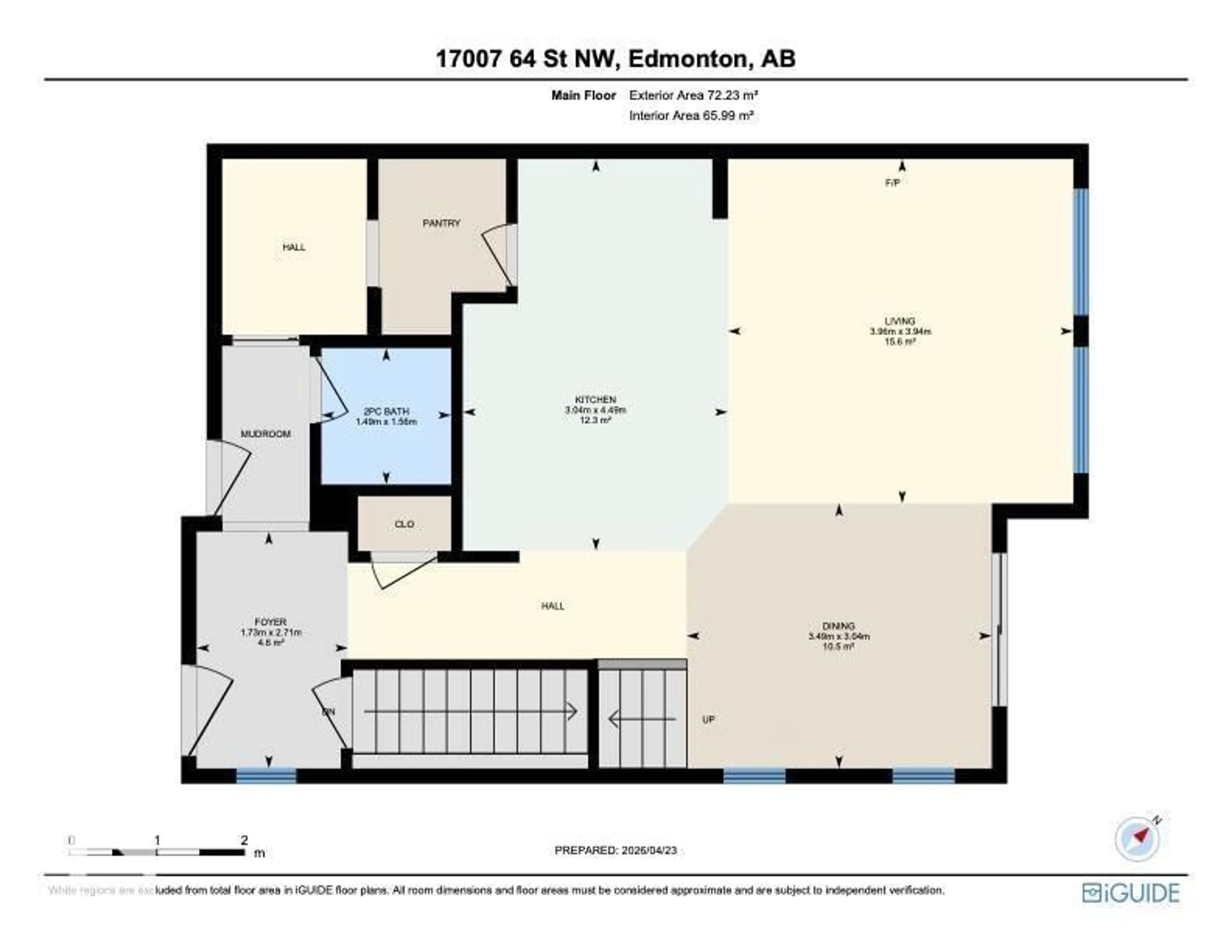 Floor plan for NW - 17007 64 ST, Edmonton Alberta T5Y3X7
