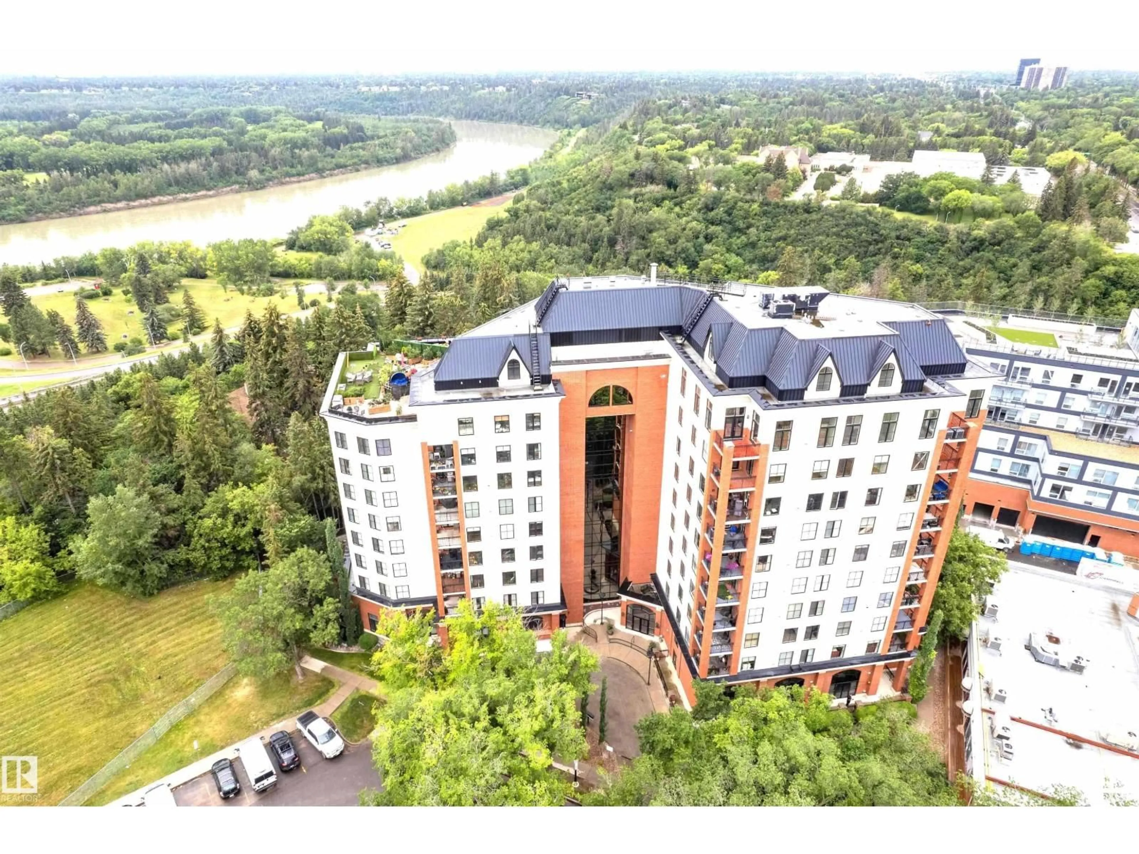 A pic from outside/outdoor area/front of a property/back of a property/a pic from drone, city buildings view from balcony for 10108 - 606 125 ST, Edmonton Alberta T5N4B6