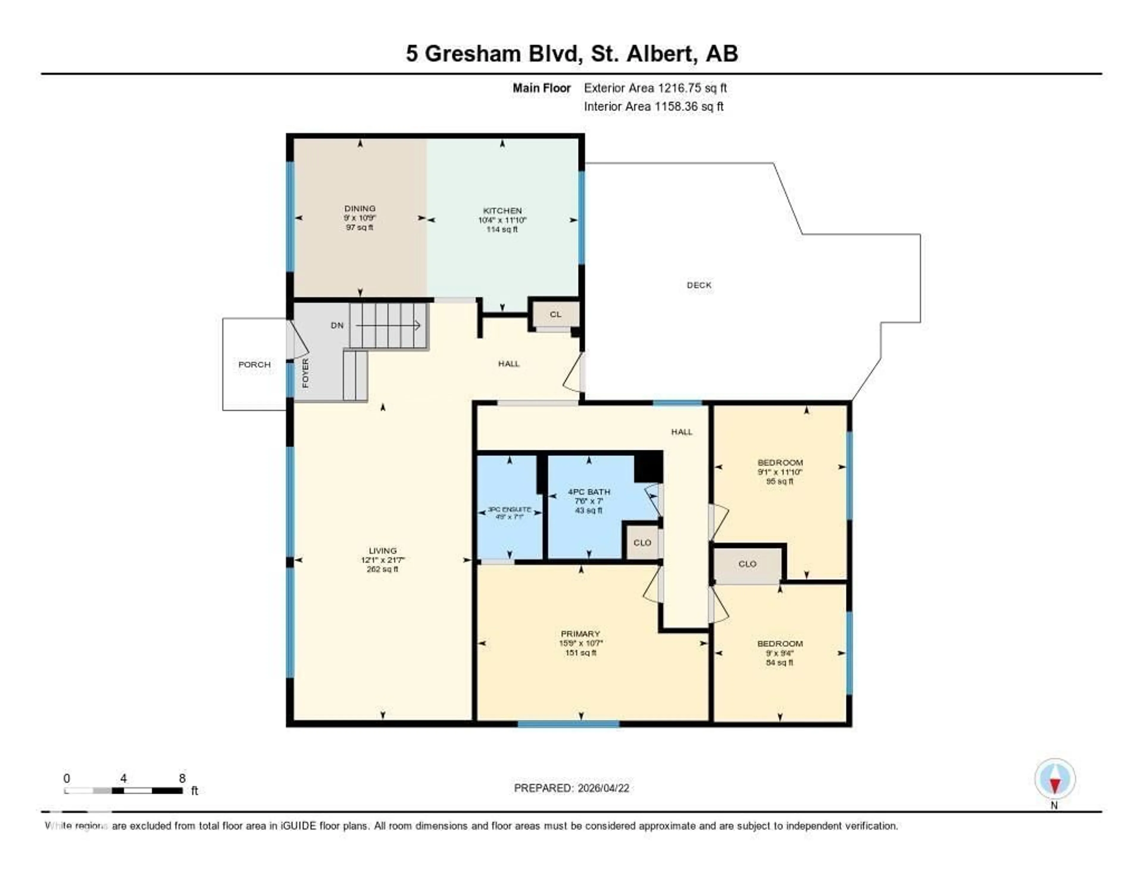 Floor plan for 5 GRESHAM BV, St. Albert Alberta T8N1A8