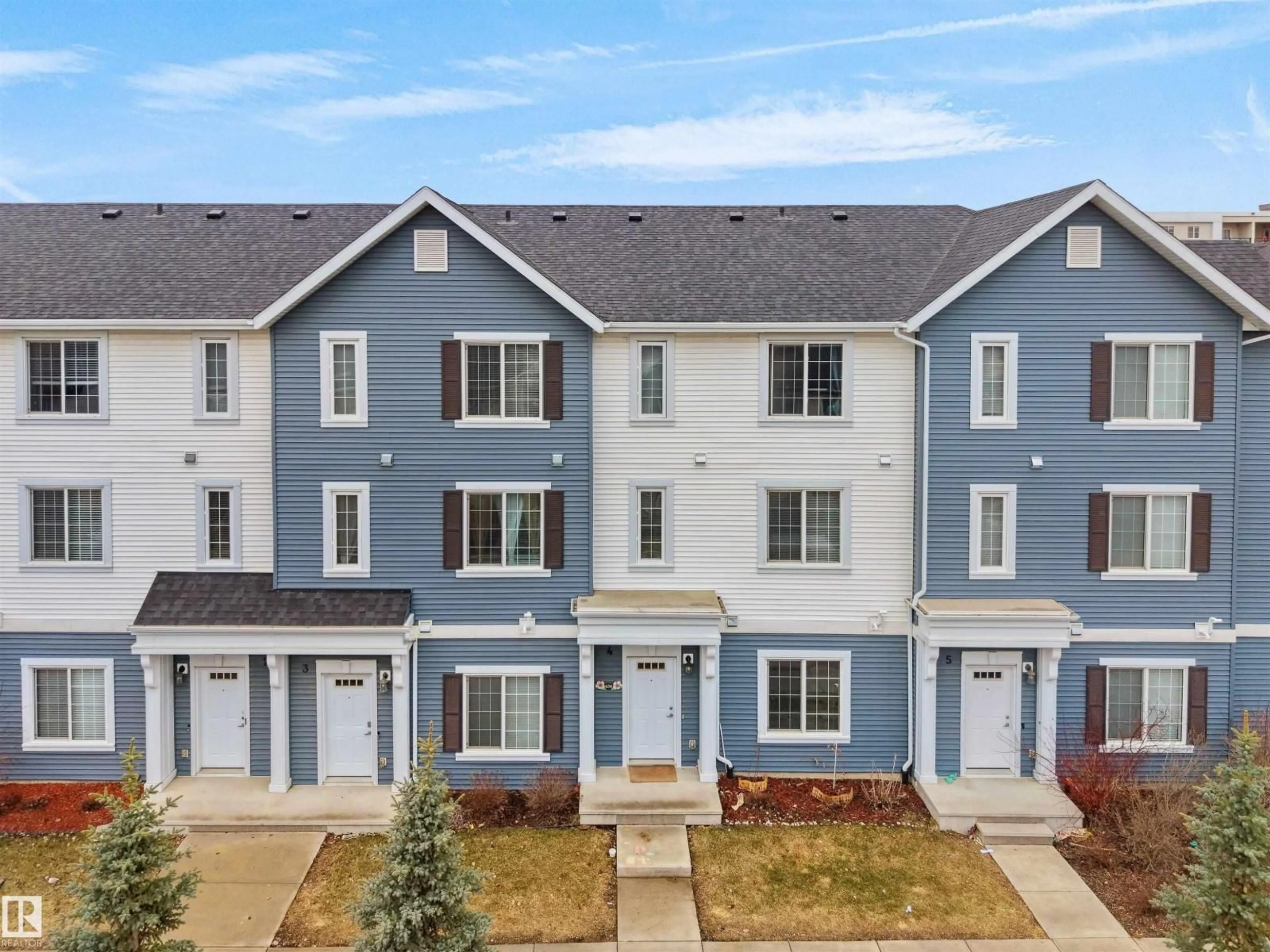 A pic from outside/outdoor area/front of a property/back of a property/a pic from drone, unknown for #4 - 735 ALLARD BV, Edmonton Alberta T6W3W5