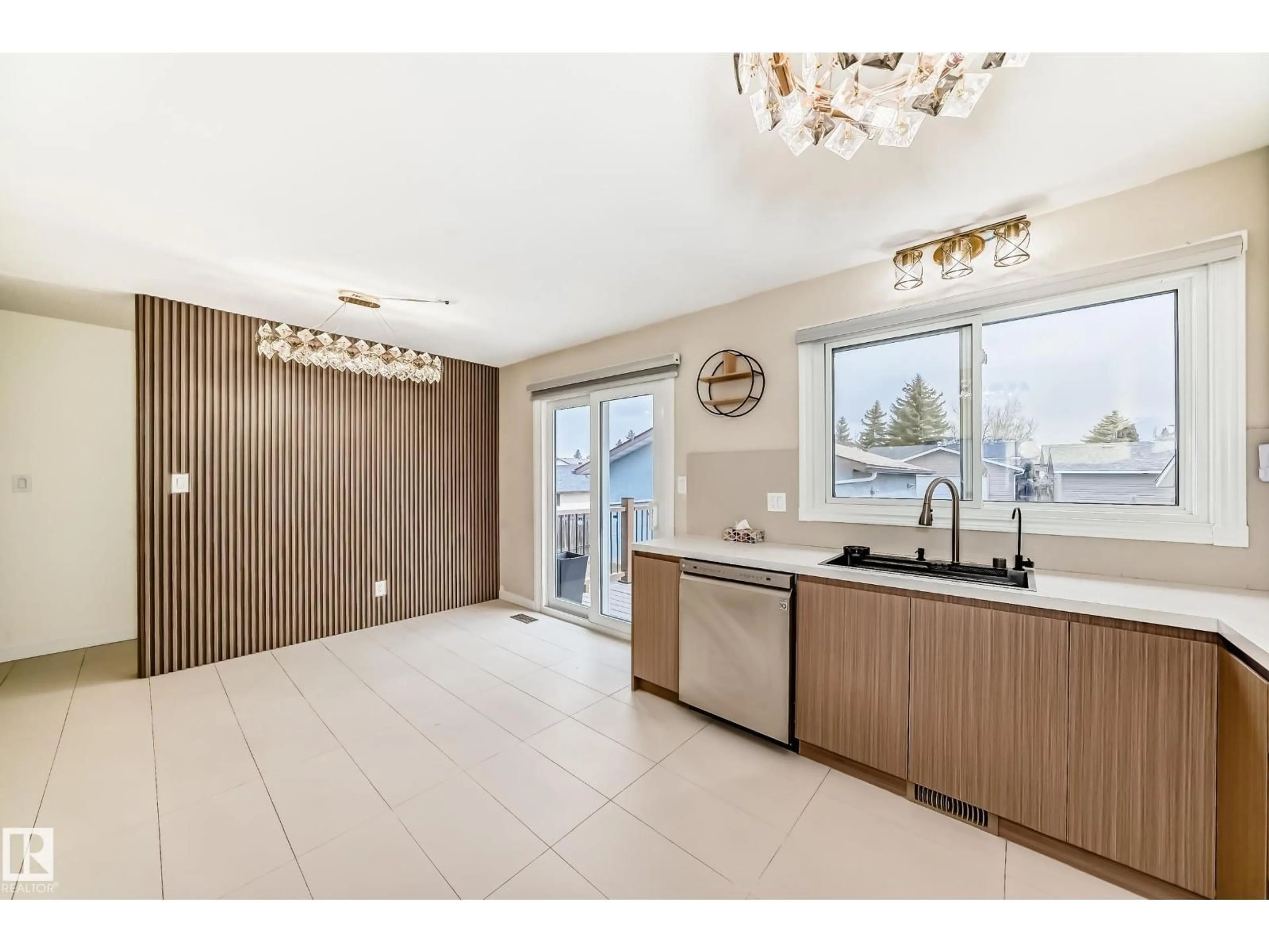 Open concept kitchen, ceramic/tile floor for 2039 48 ST, Edmonton Alberta T6L2W5
