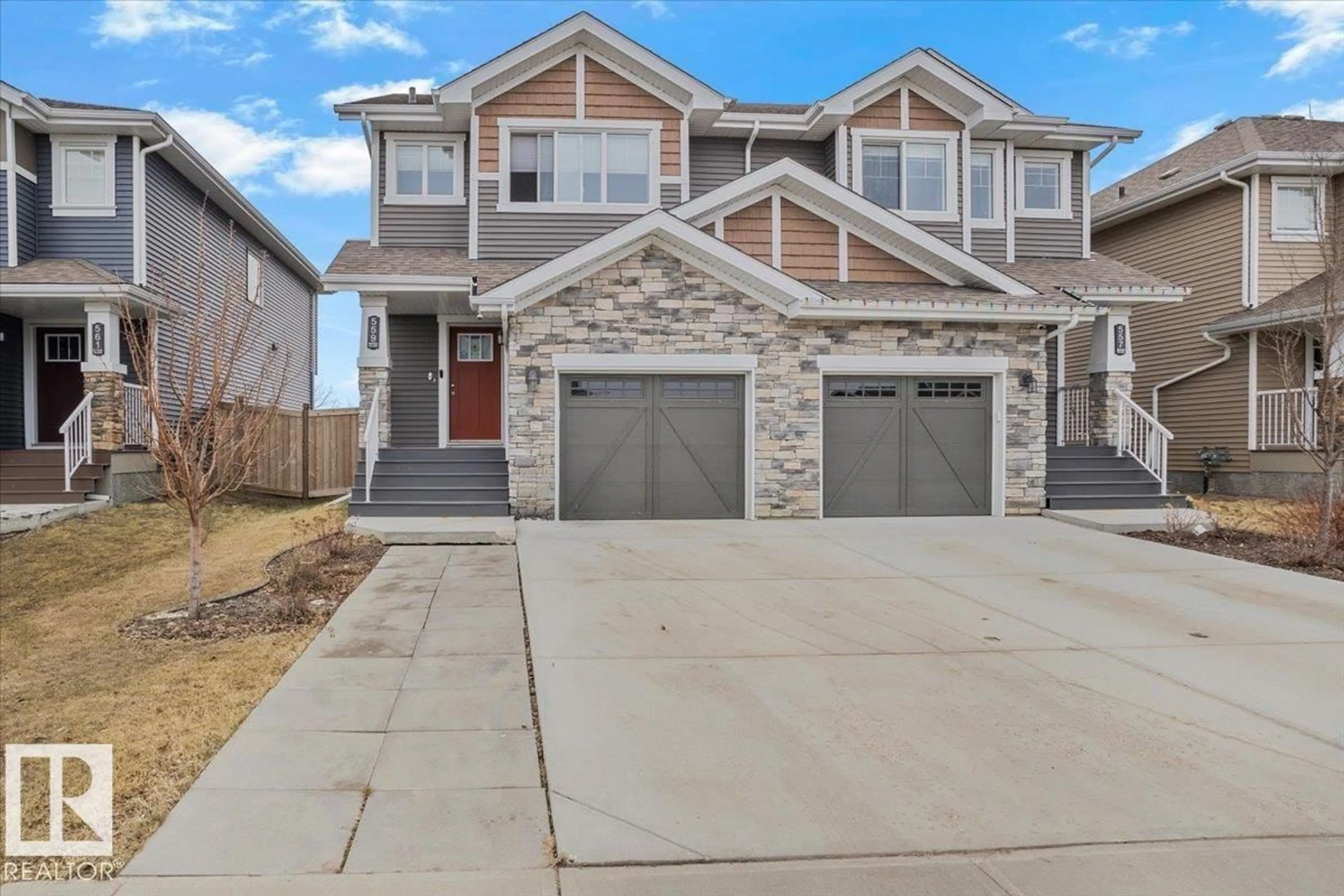 Home with brick exterior material, street for 559 EBBERS WY, Edmonton Alberta T5Y3T8