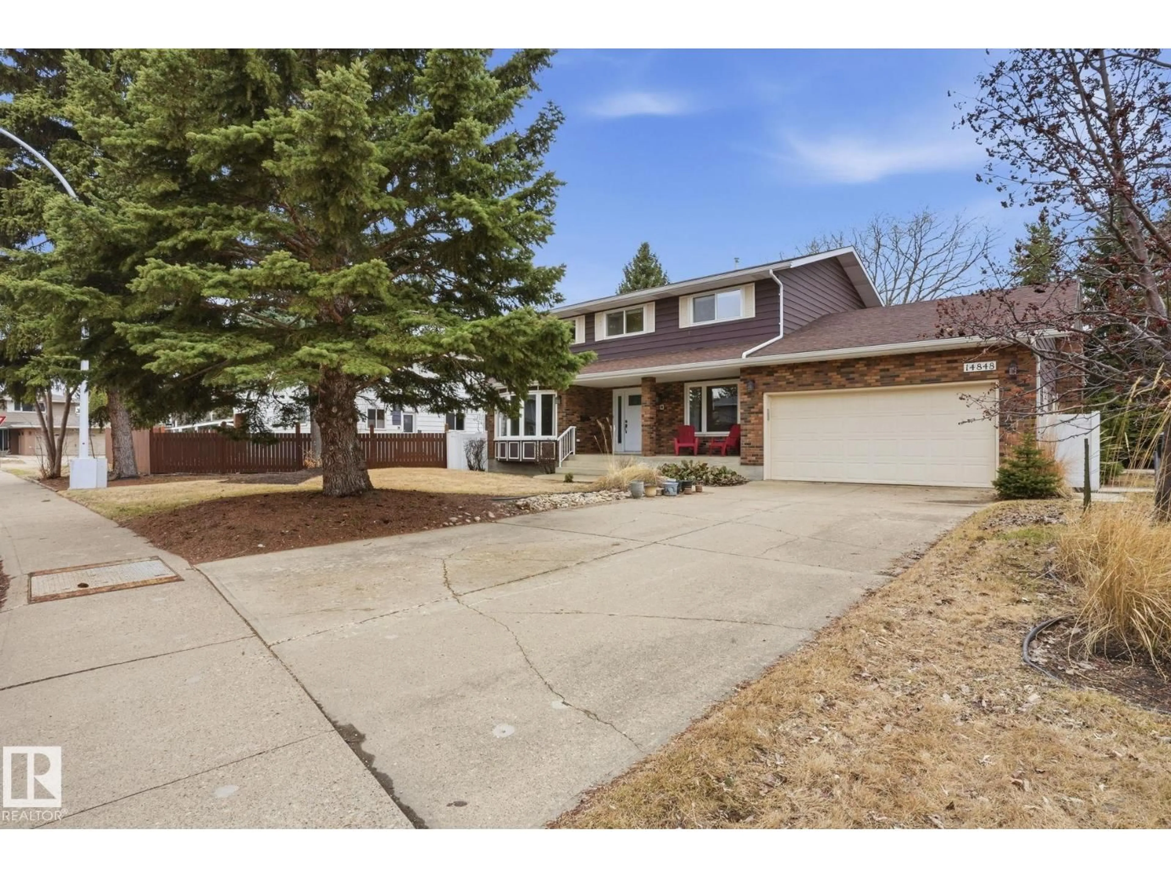 Home with brick exterior material, street for 14848 64 AV, Edmonton Alberta T6H4Y4