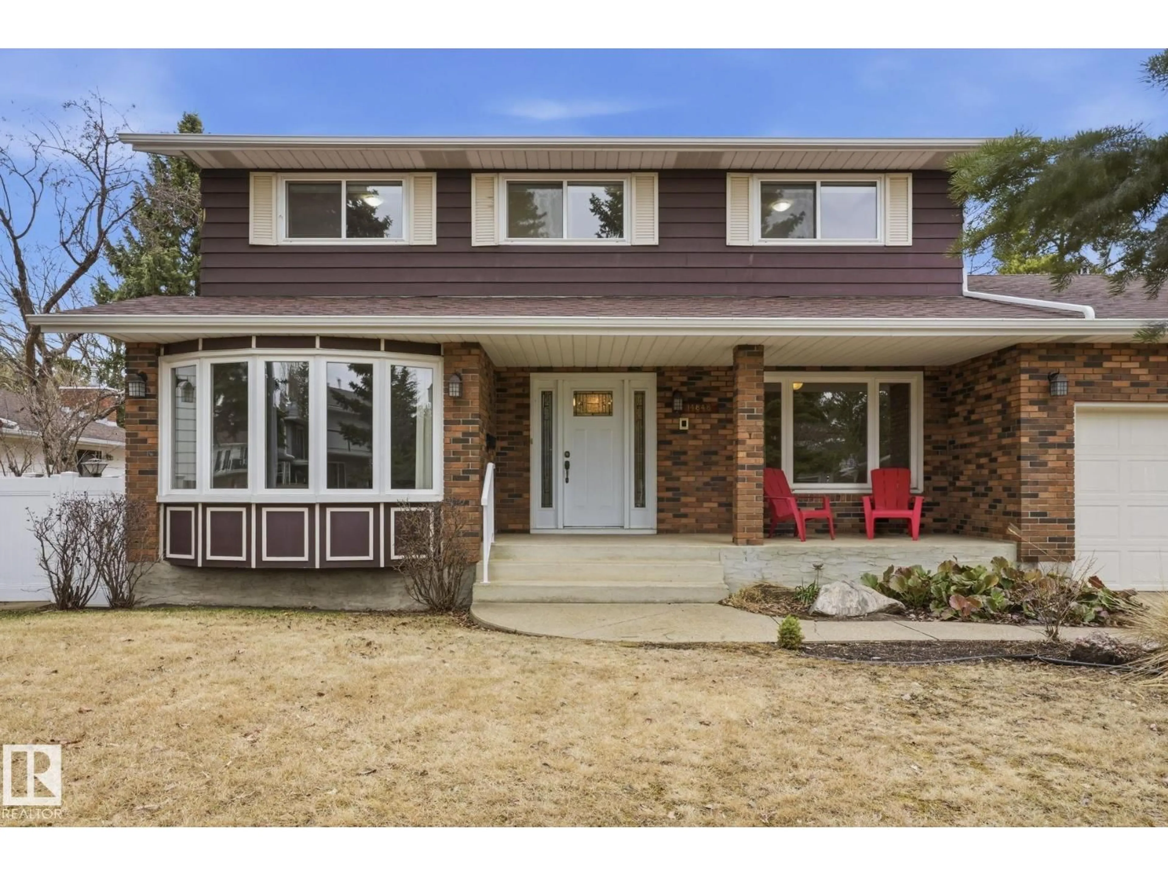 Home with brick exterior material, street for 14848 64 AV, Edmonton Alberta T6H4Y4