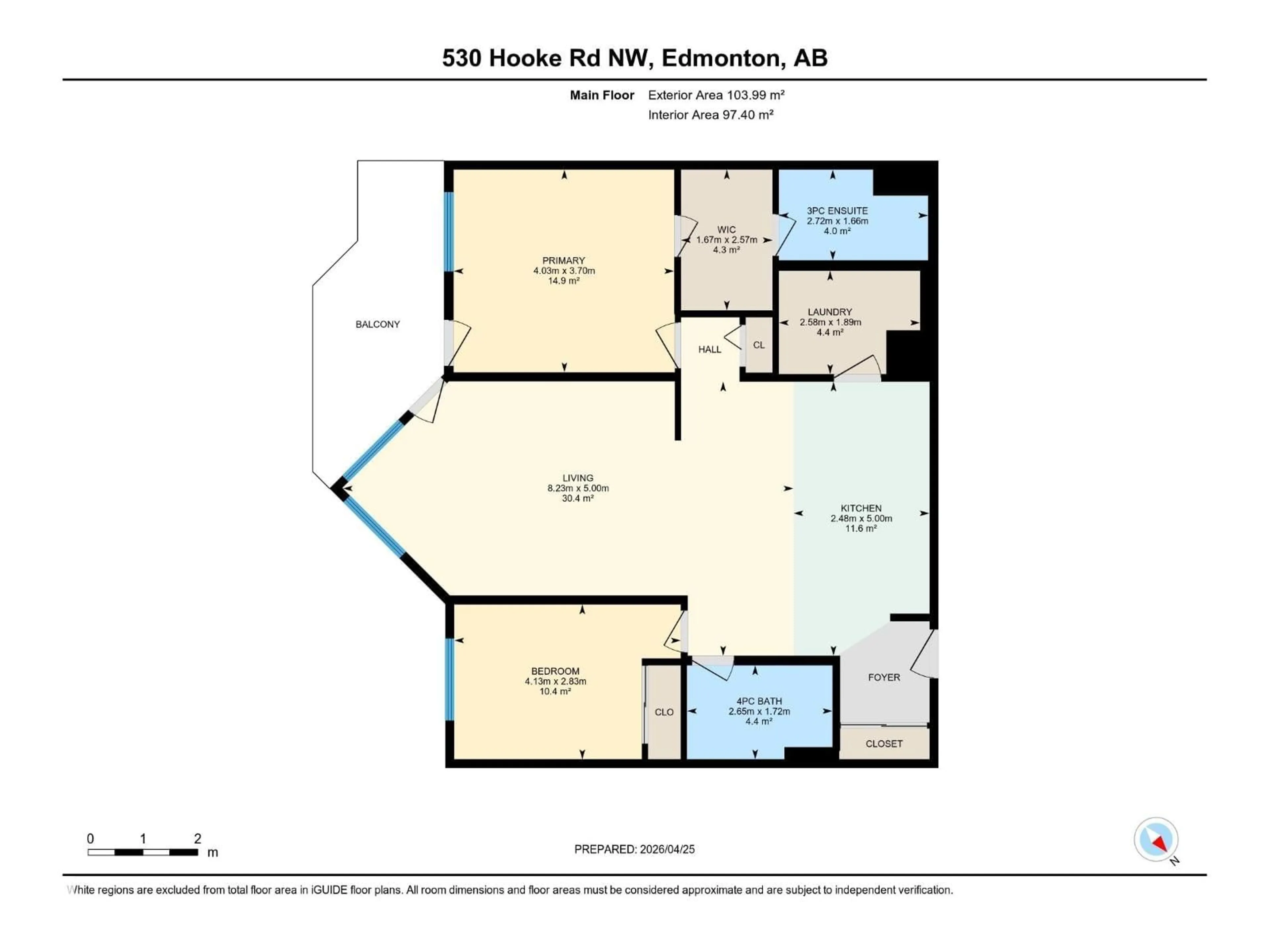 Floor plan for 530 - 415 HOOKE RD, Edmonton Alberta T5A5J5