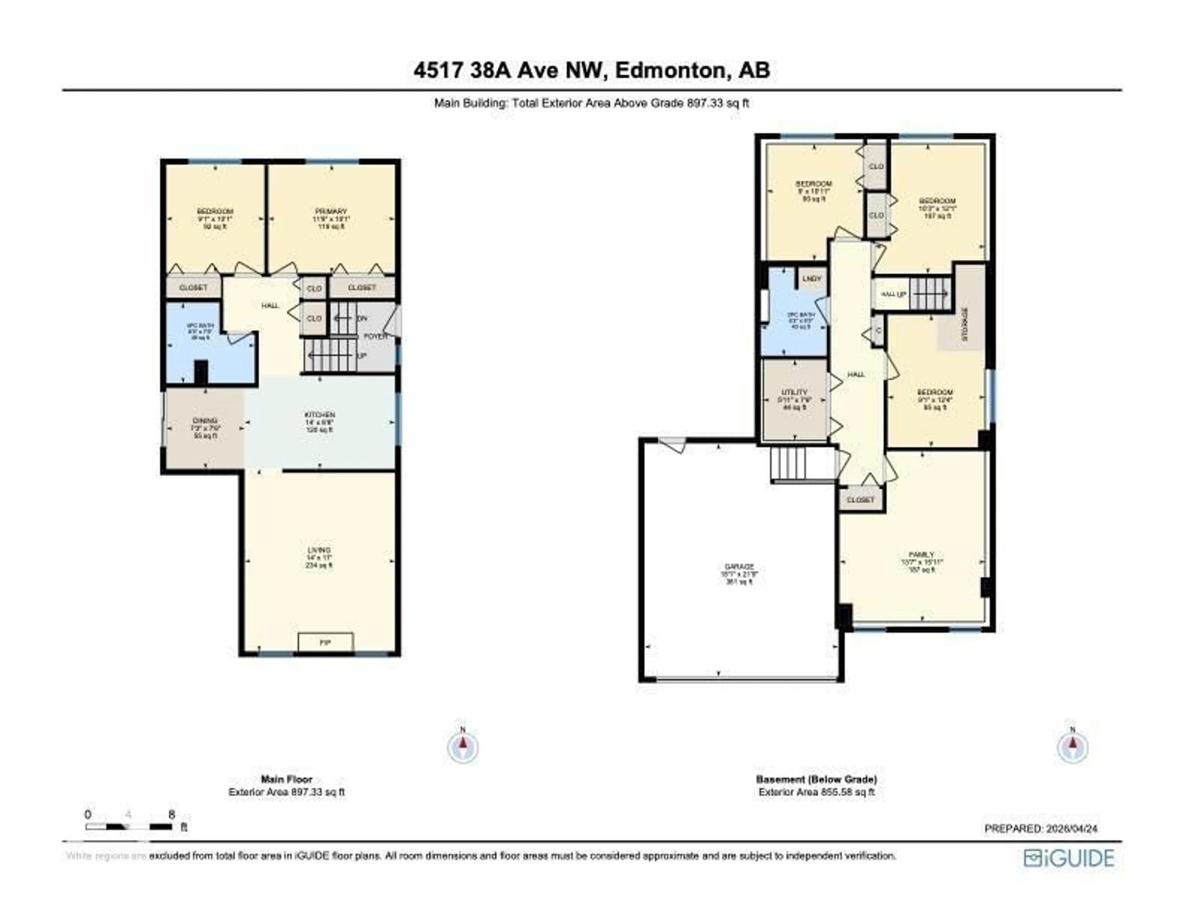 Floor plan for 4517 38A AV, Edmonton Alberta T6L5B5