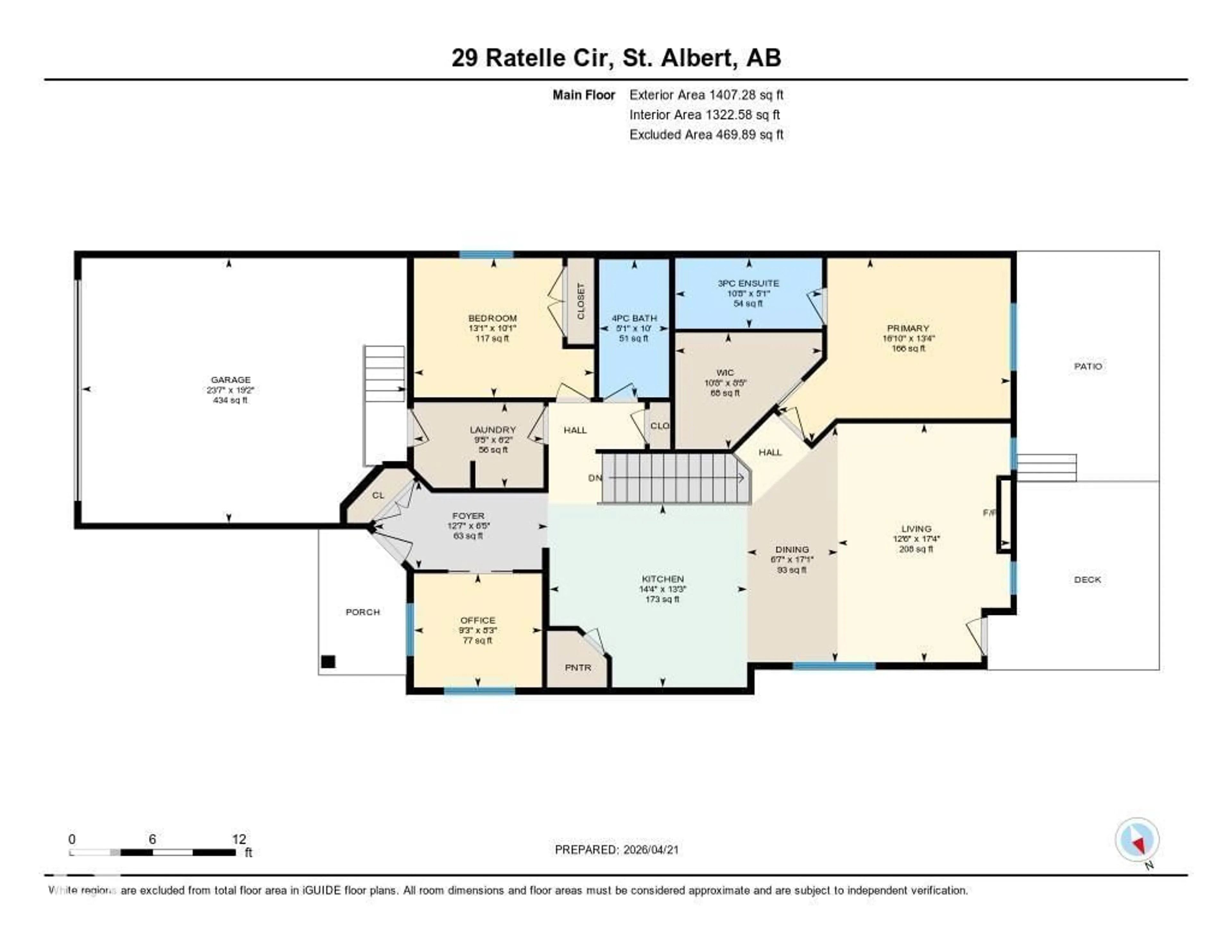 Floor plan for 29 RATELLE CI, St. Albert Alberta T8N7T8