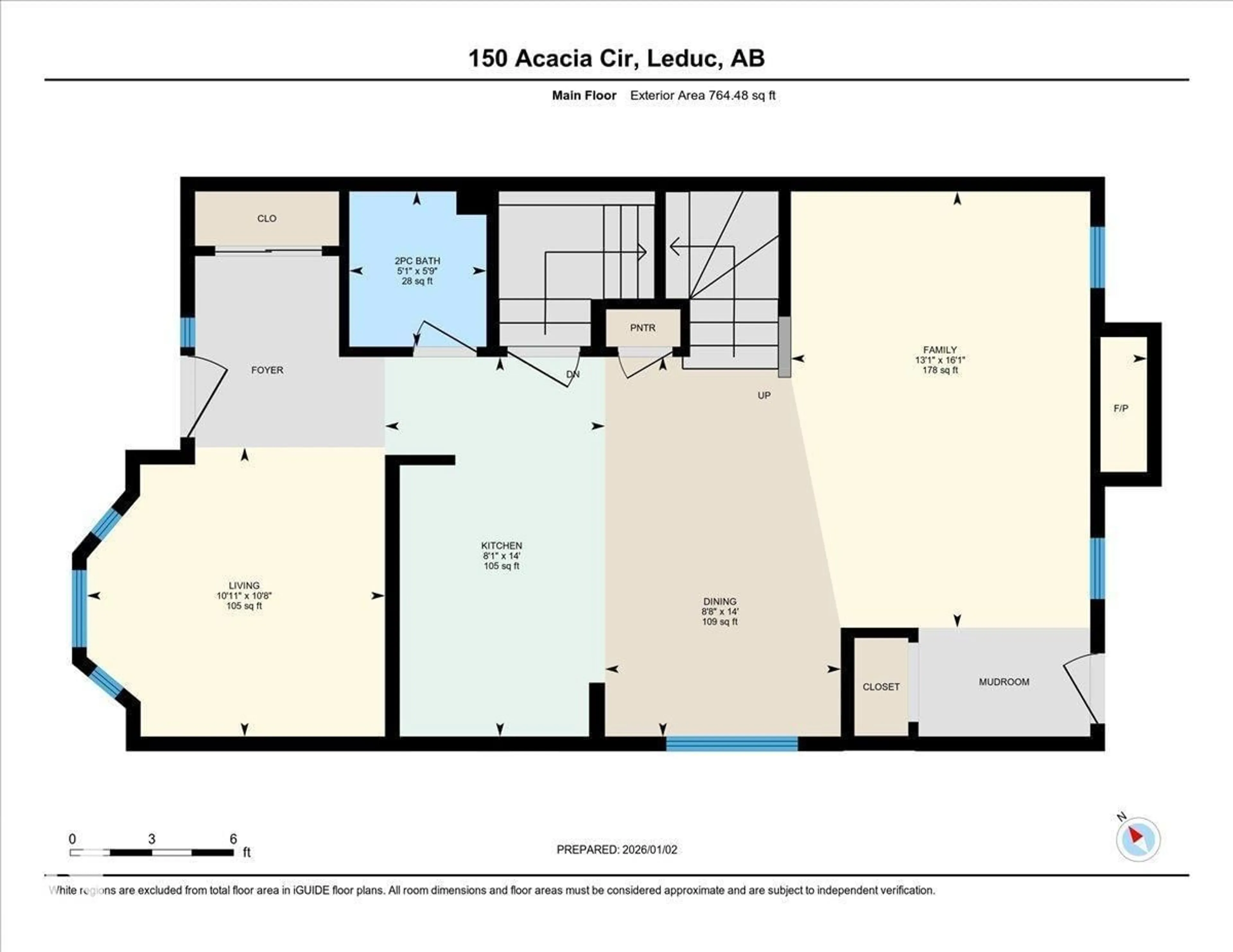 Floor plan for 150 ACACIA CI, Leduc Alberta T9E0C9