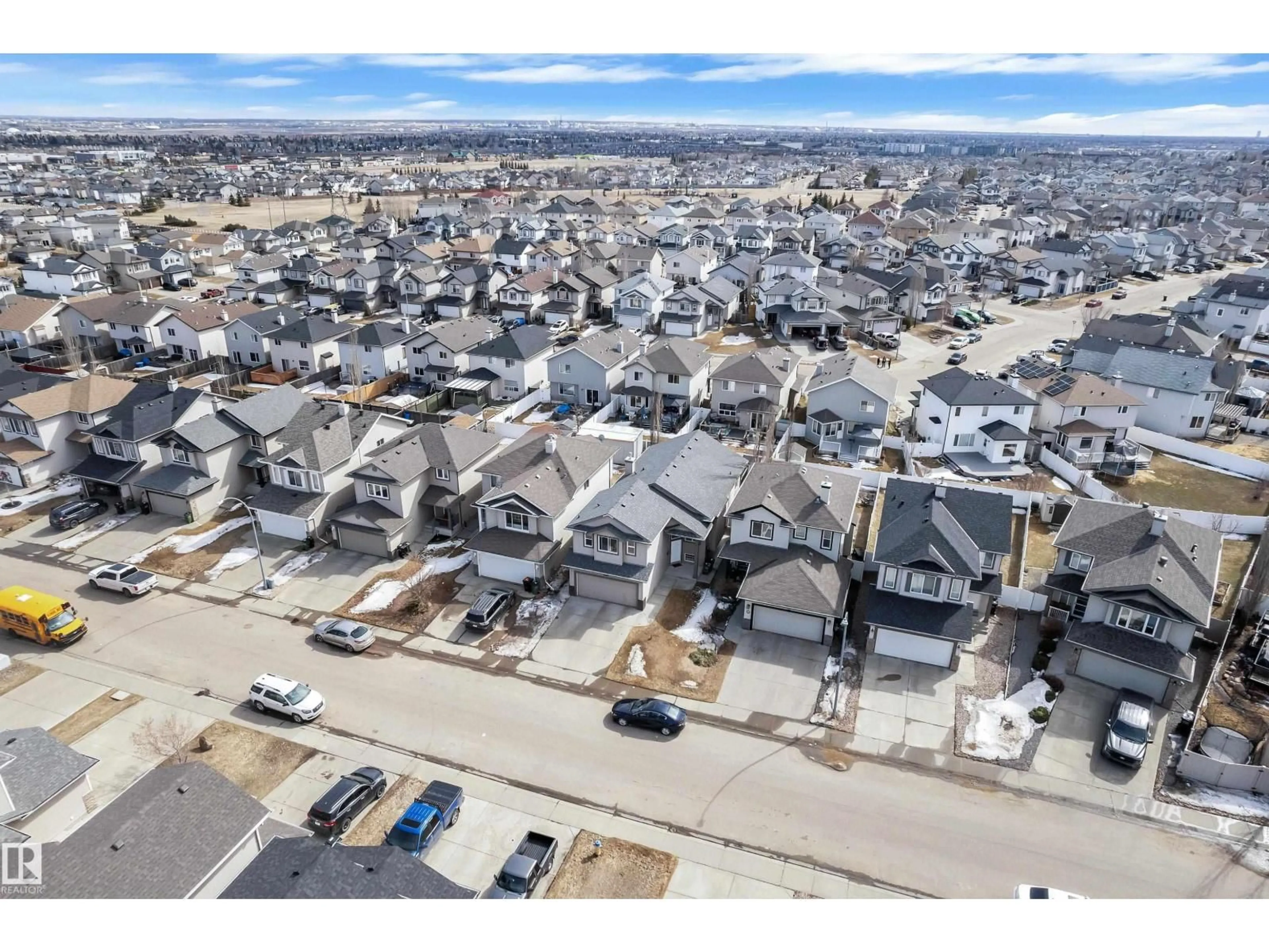 A pic from outside/outdoor area/front of a property/back of a property/a pic from drone, street for NW - 4617 163A AV, Edmonton Alberta T5H3H7