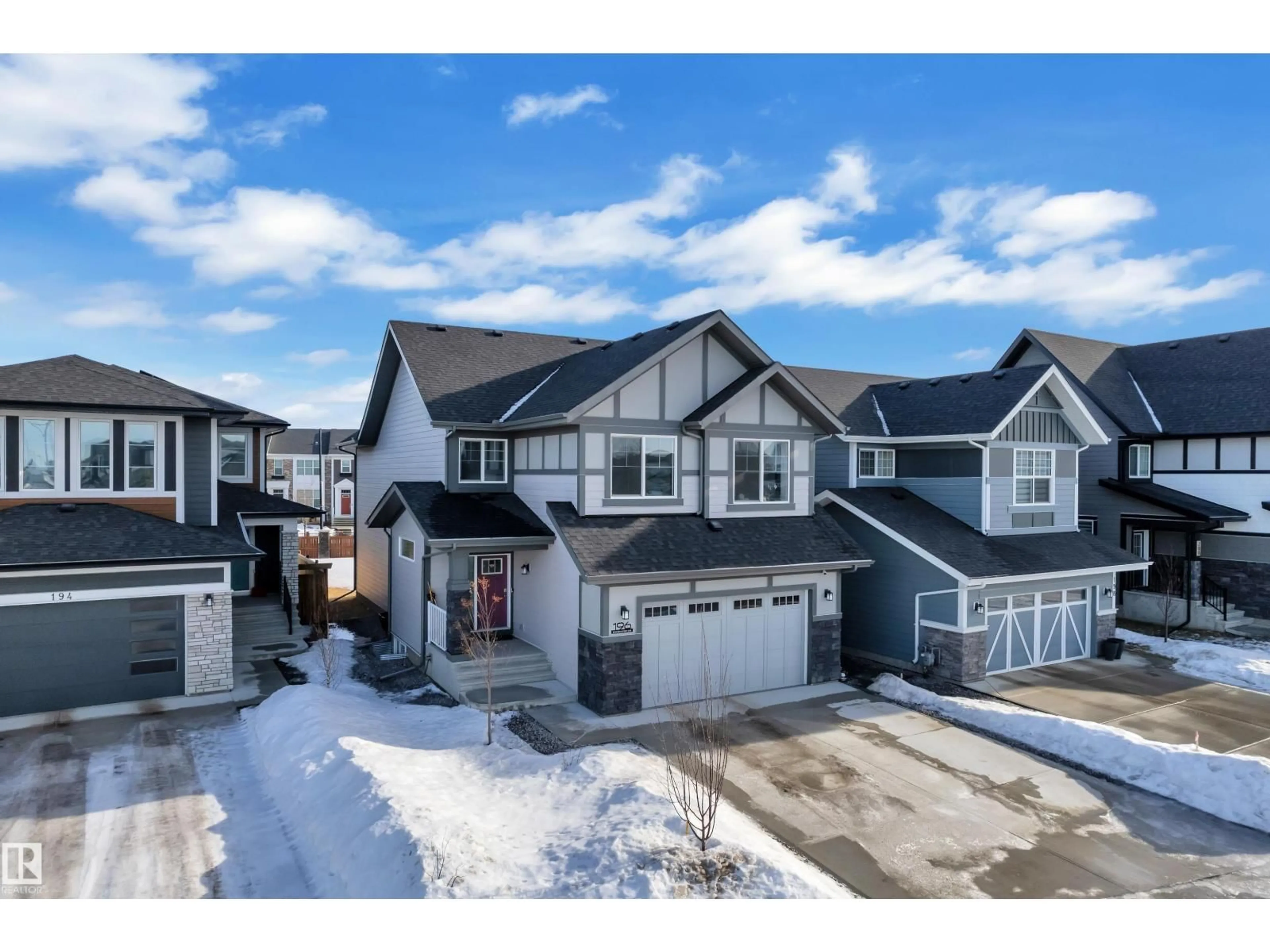 A pic from outside/outdoor area/front of a property/back of a property/a pic from drone, street for 196 EDGEWATER CI, Leduc Alberta T9E1K5