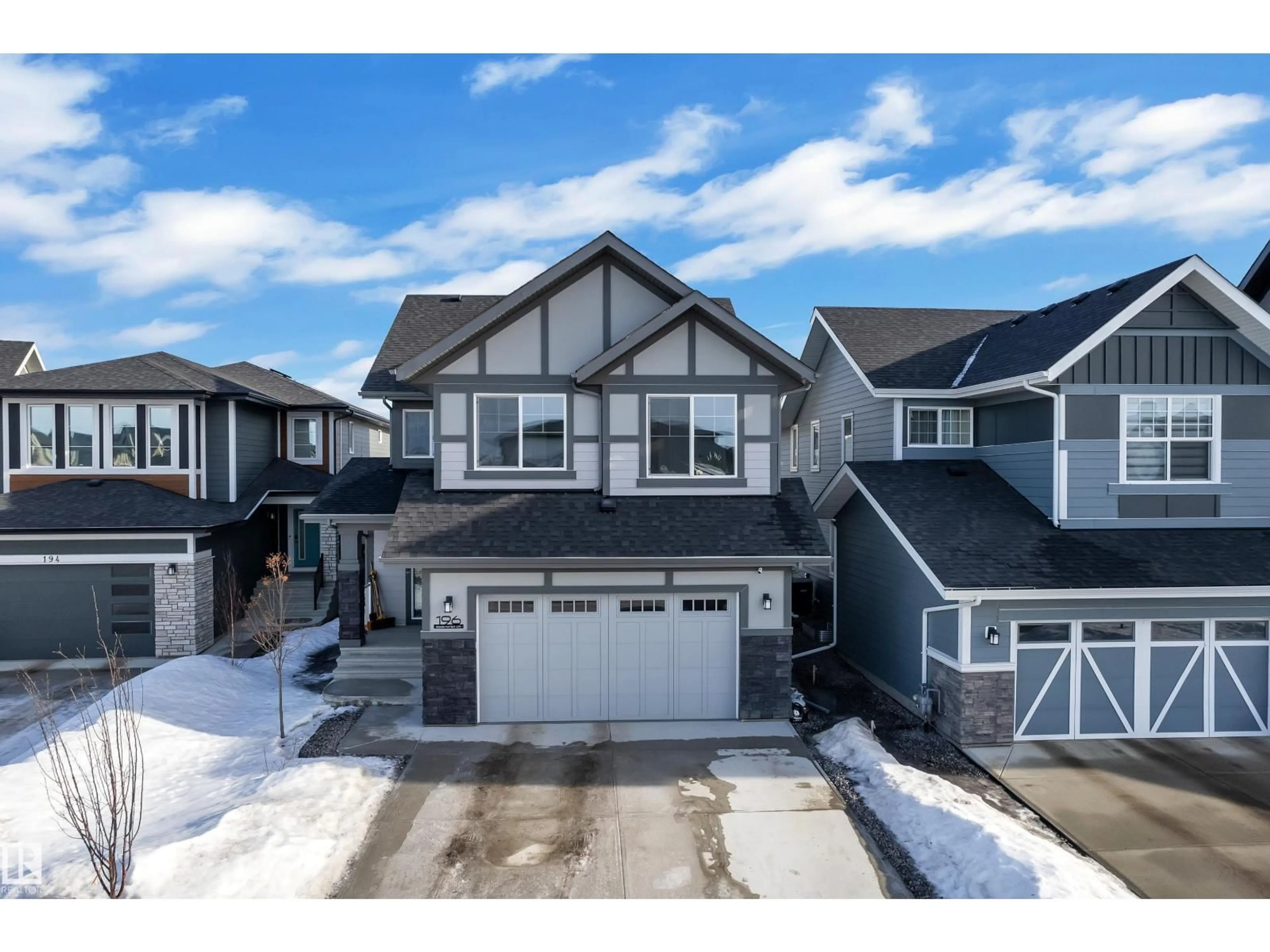 Home with vinyl exterior material, street for 196 EDGEWATER CI, Leduc Alberta T9E1K5