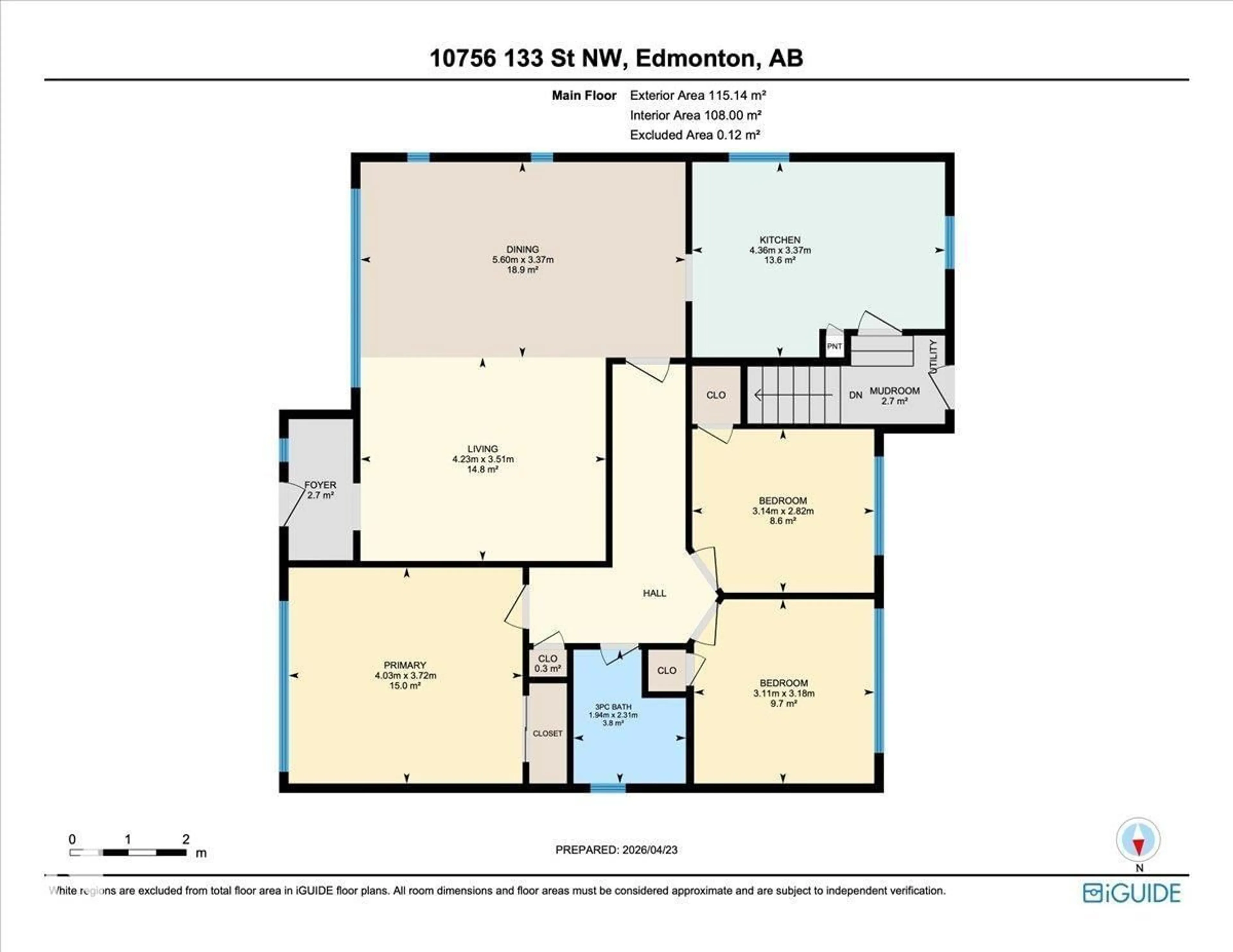 Floor plan for NW - 10756 133 ST, Edmonton Alberta T5M1G6