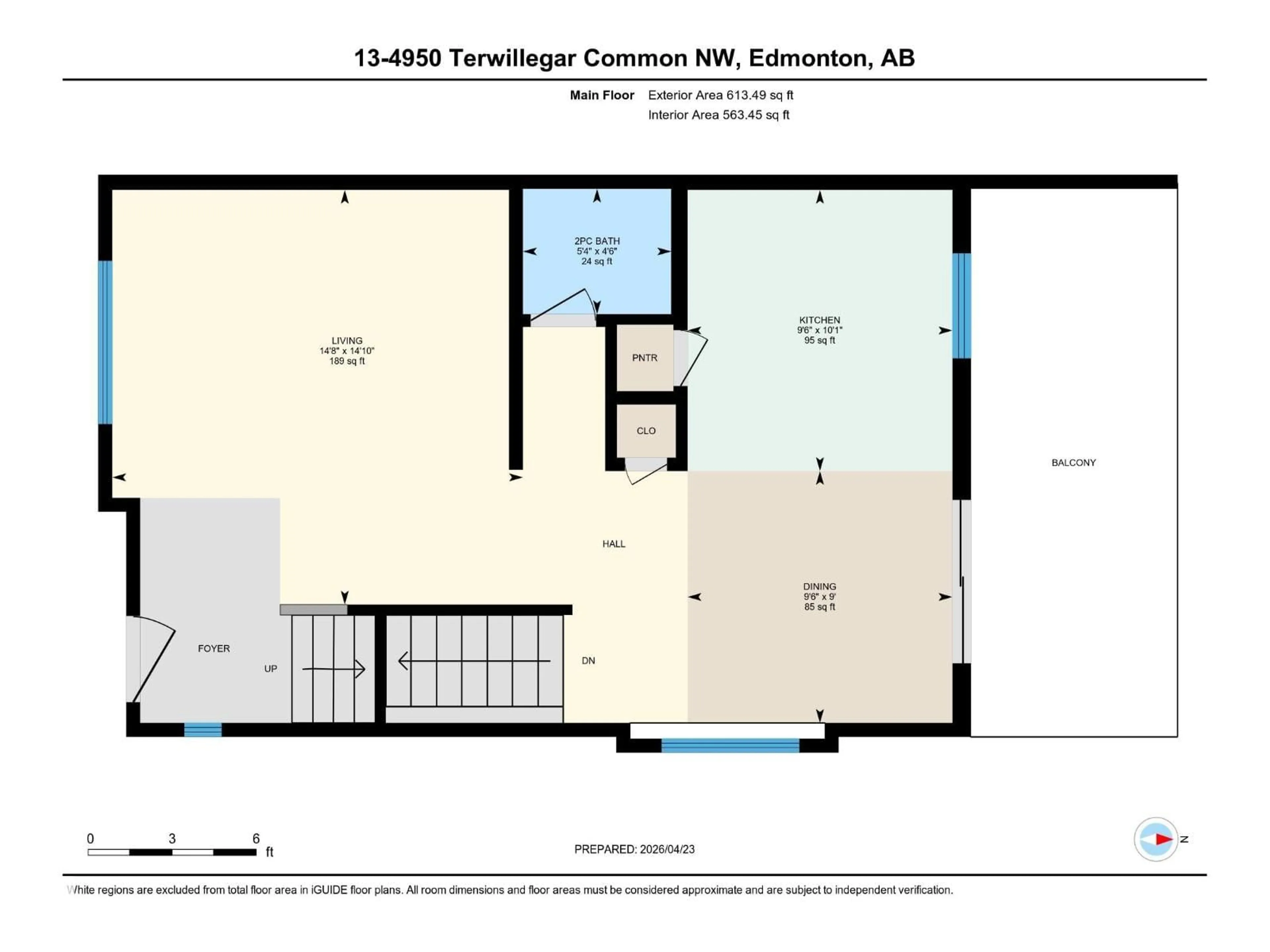 Floor plan for #13 - 4950 TERWILLEGAR CM, Edmonton Alberta T6R0S1