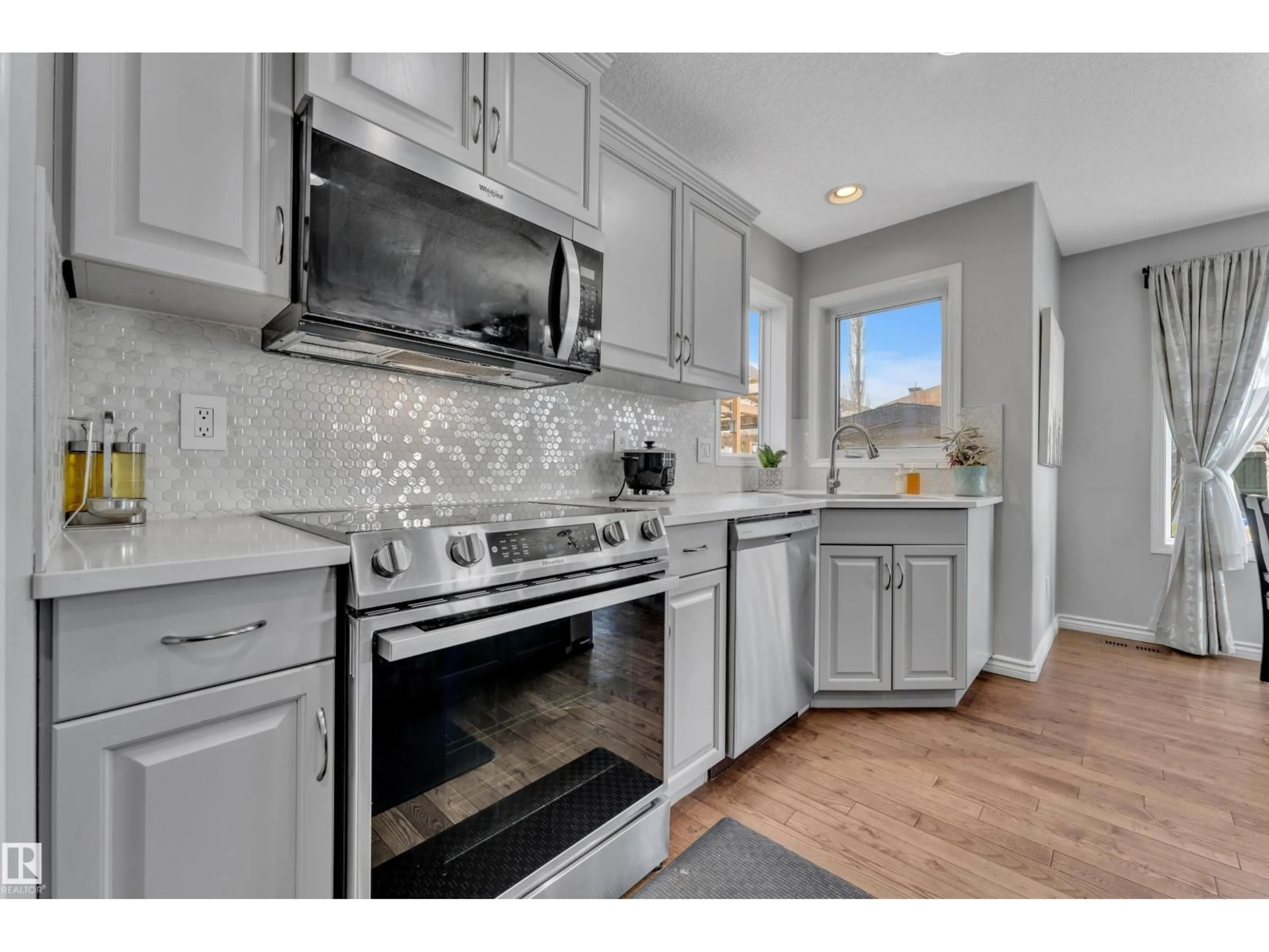 Open concept kitchen, ceramic/tile floor for 1235 RUTHERFORD RD, Edmonton Alberta T6W1H4