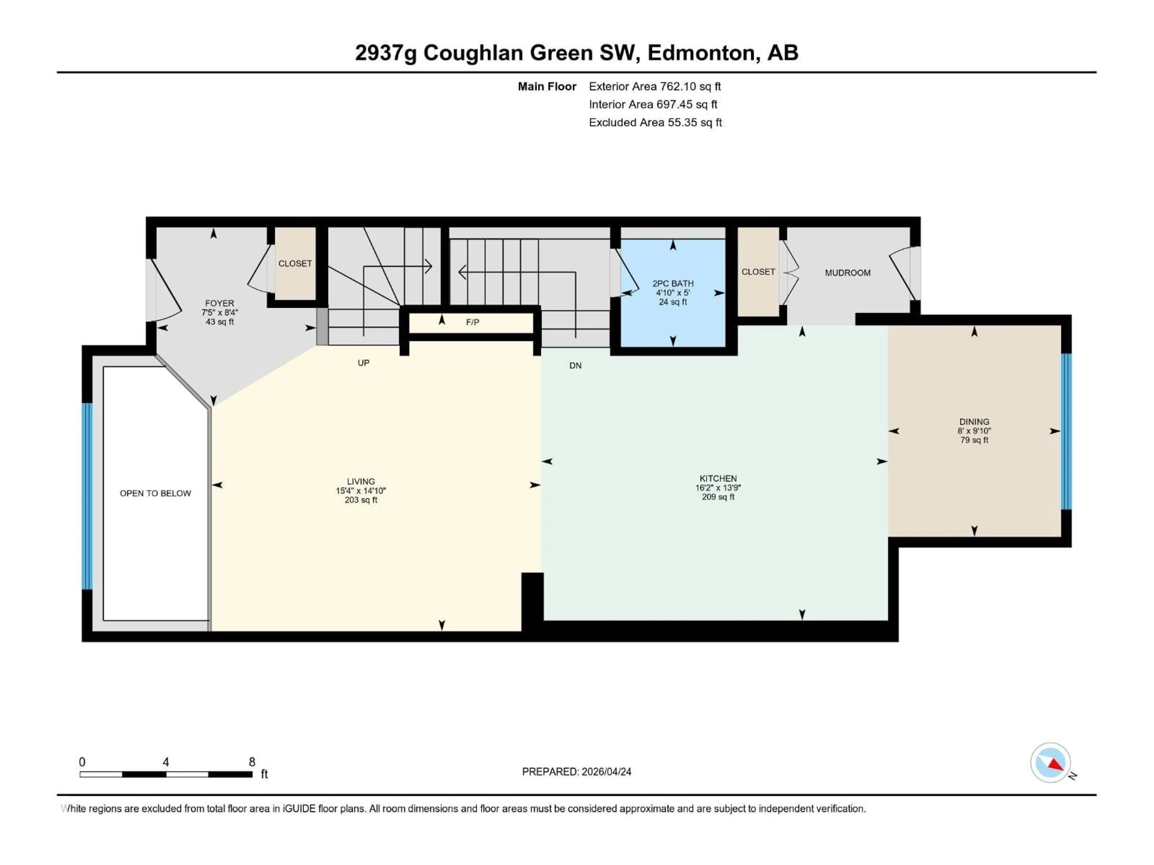 Floor plan for 2937 COUGHLAN GR, Edmonton Alberta T6W3X6