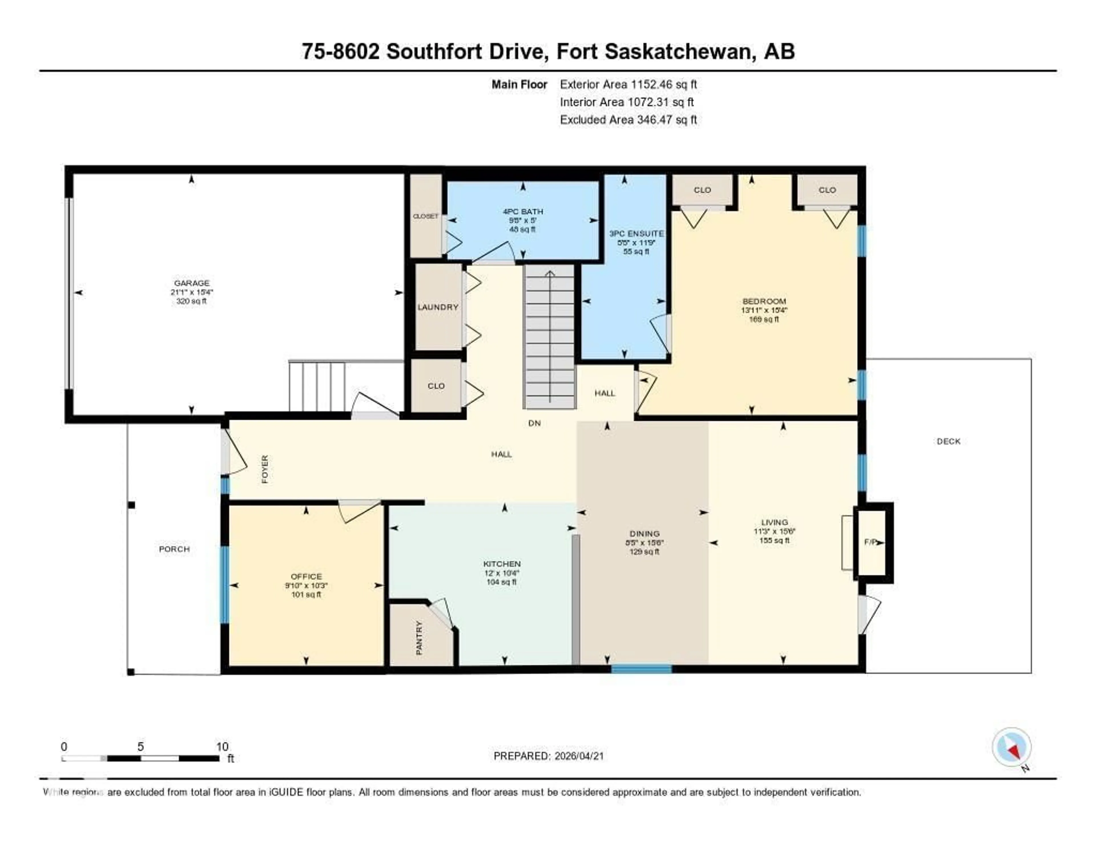 Floor plan for 8602 - 75 SOUTHFORT DR, Fort Saskatchewan Alberta T8L4R7