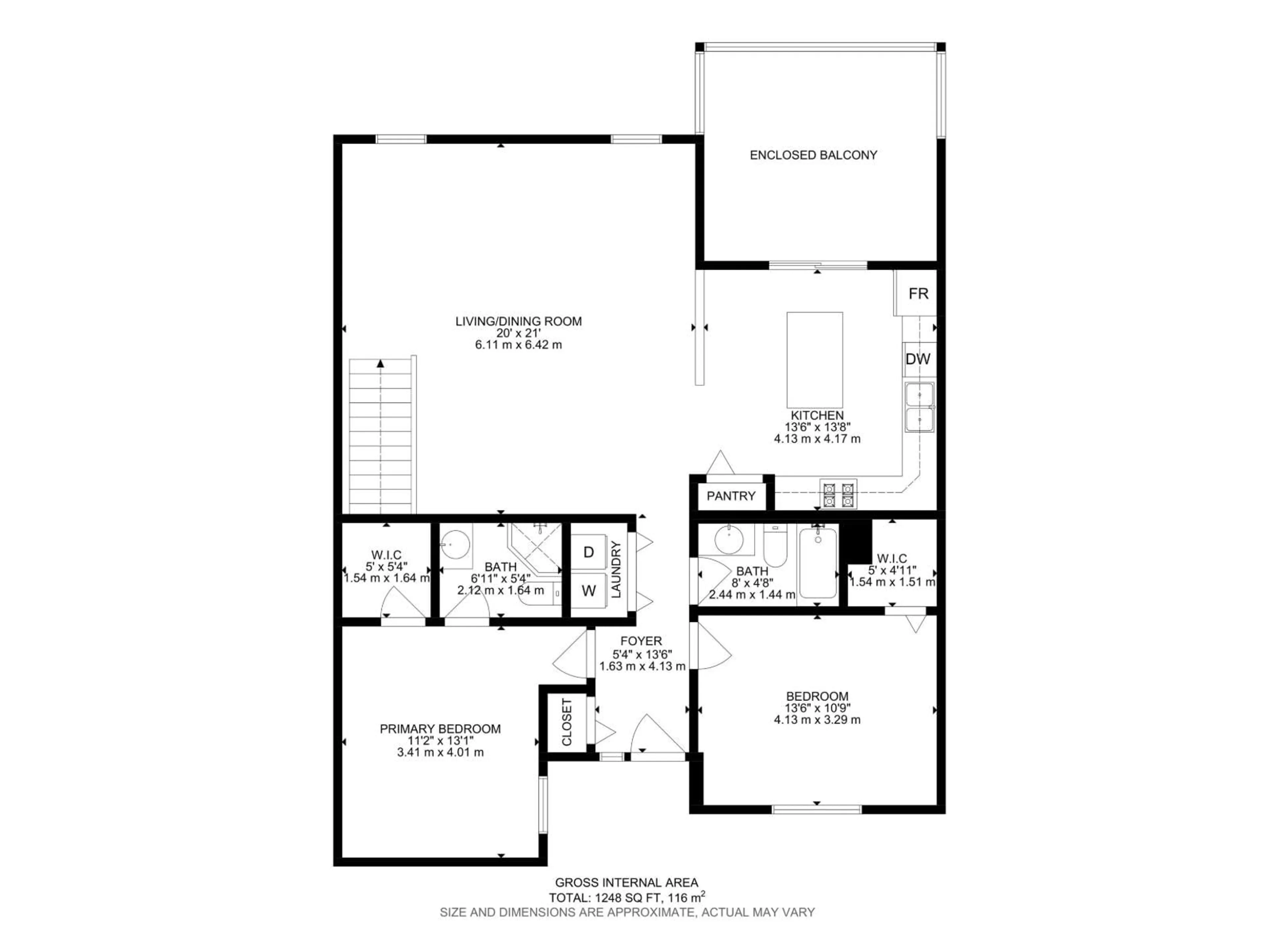 Floor plan for NW - 1542 54 ST, Edmonton Alberta T6L6H4