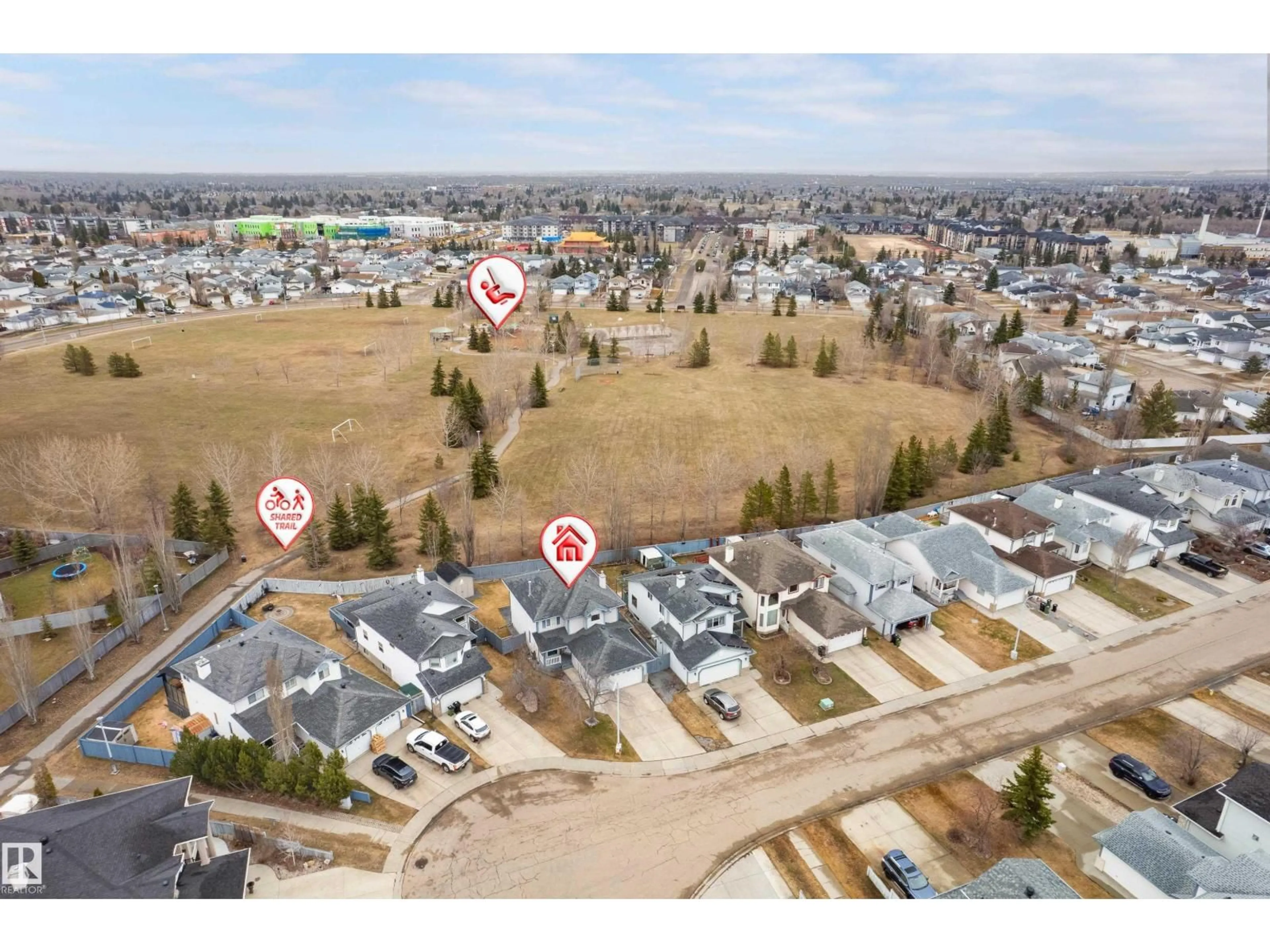 A pic from outside/outdoor area/front of a property/back of a property/a pic from drone, street for 14755 131 ST, Edmonton Alberta T6V1J9